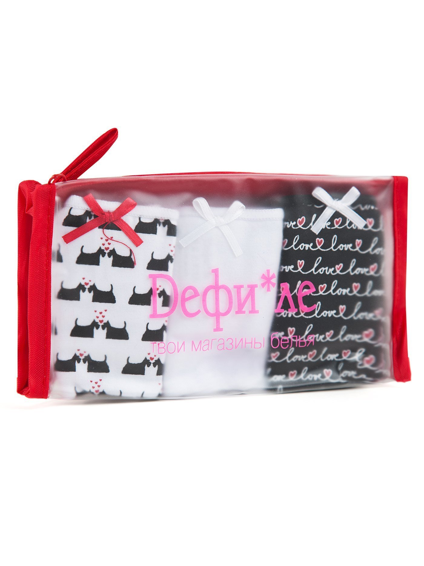 Трусы шорты набор 3 шт. Черный принт DG002 | фото 1