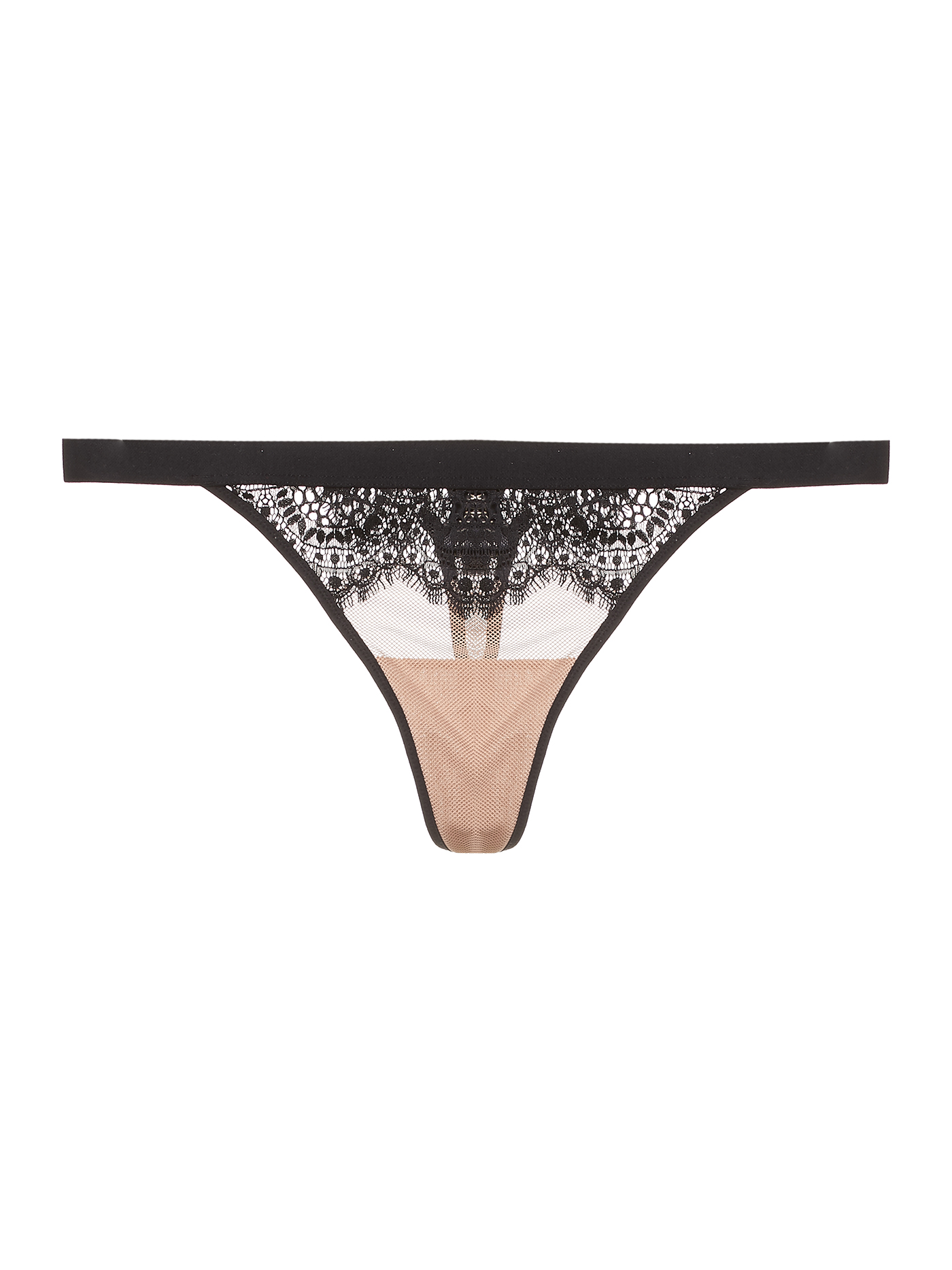Трусы стринг Бежевый с черным 2368F2100 | фото 3