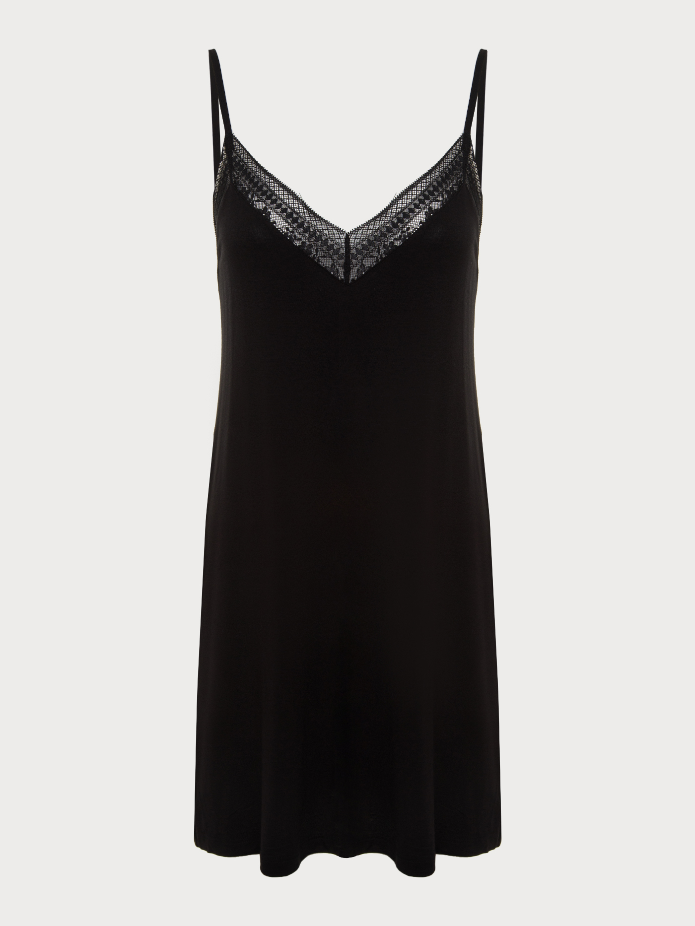 Сорочка на бретелях Черный 3017F3207L | фото 6