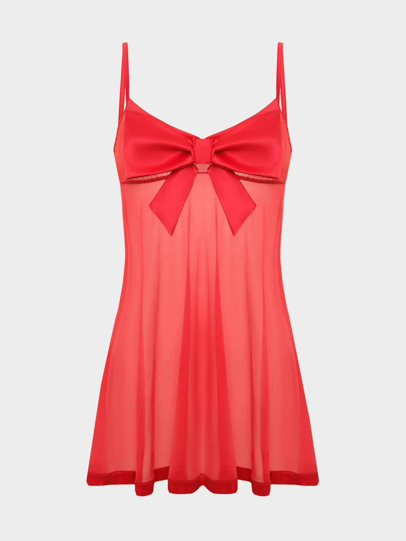 Сорочка на бретелях Красный 2846F3206 | фото 4