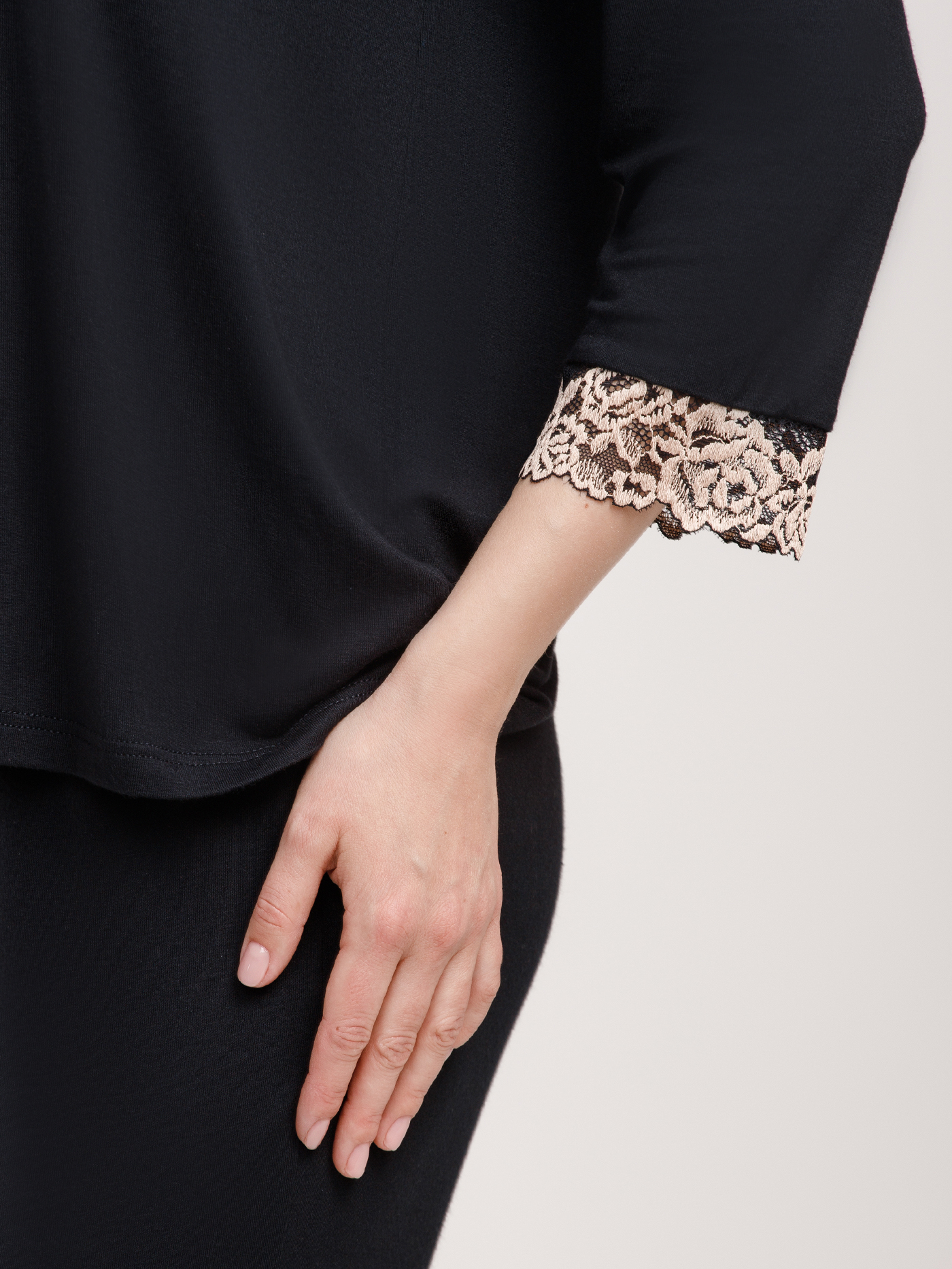 Футболка Черный/бежевый 2959F3432L | фото 5