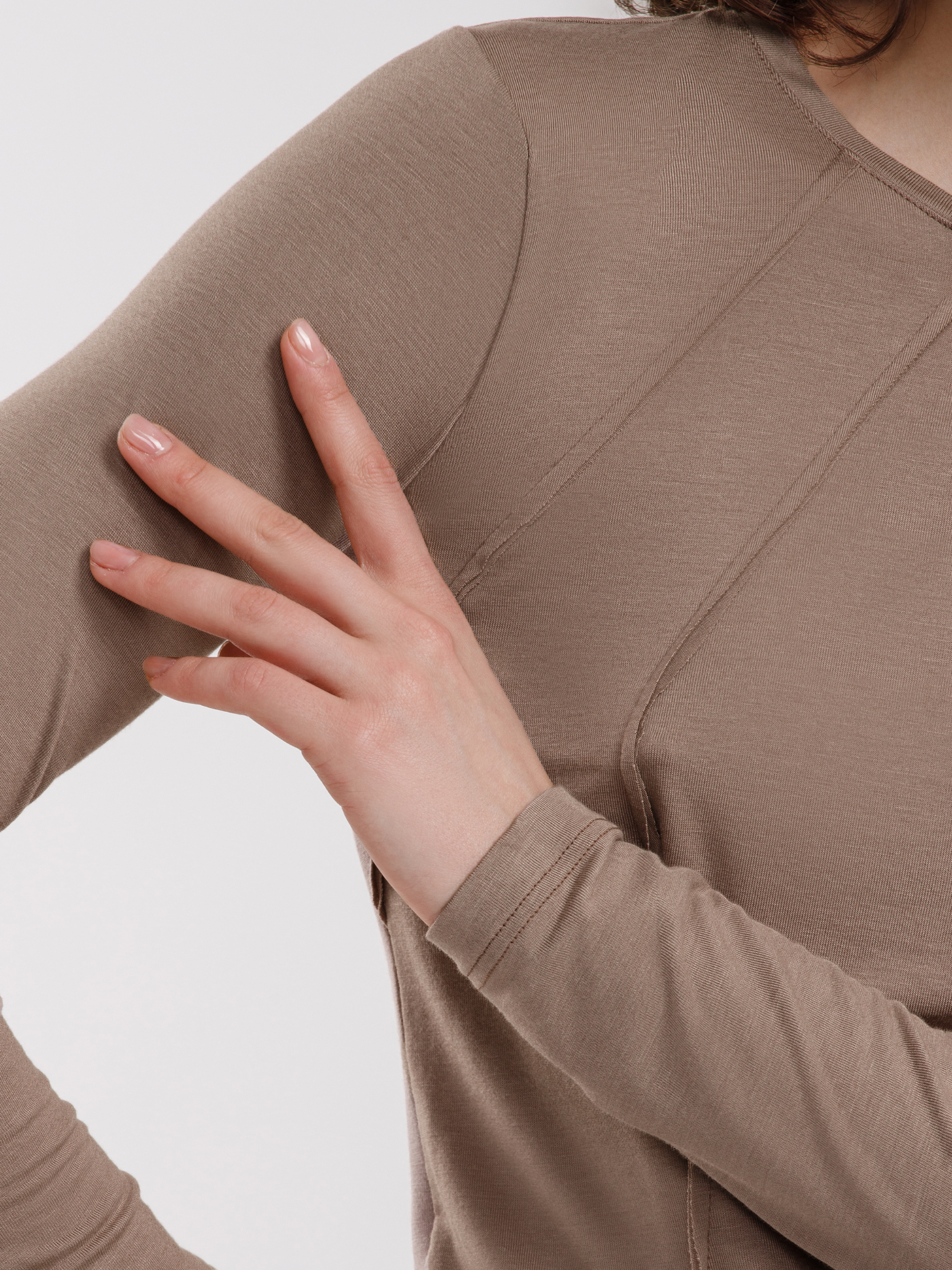 Лонгслив Коричневый 2989F3434 | фото 4