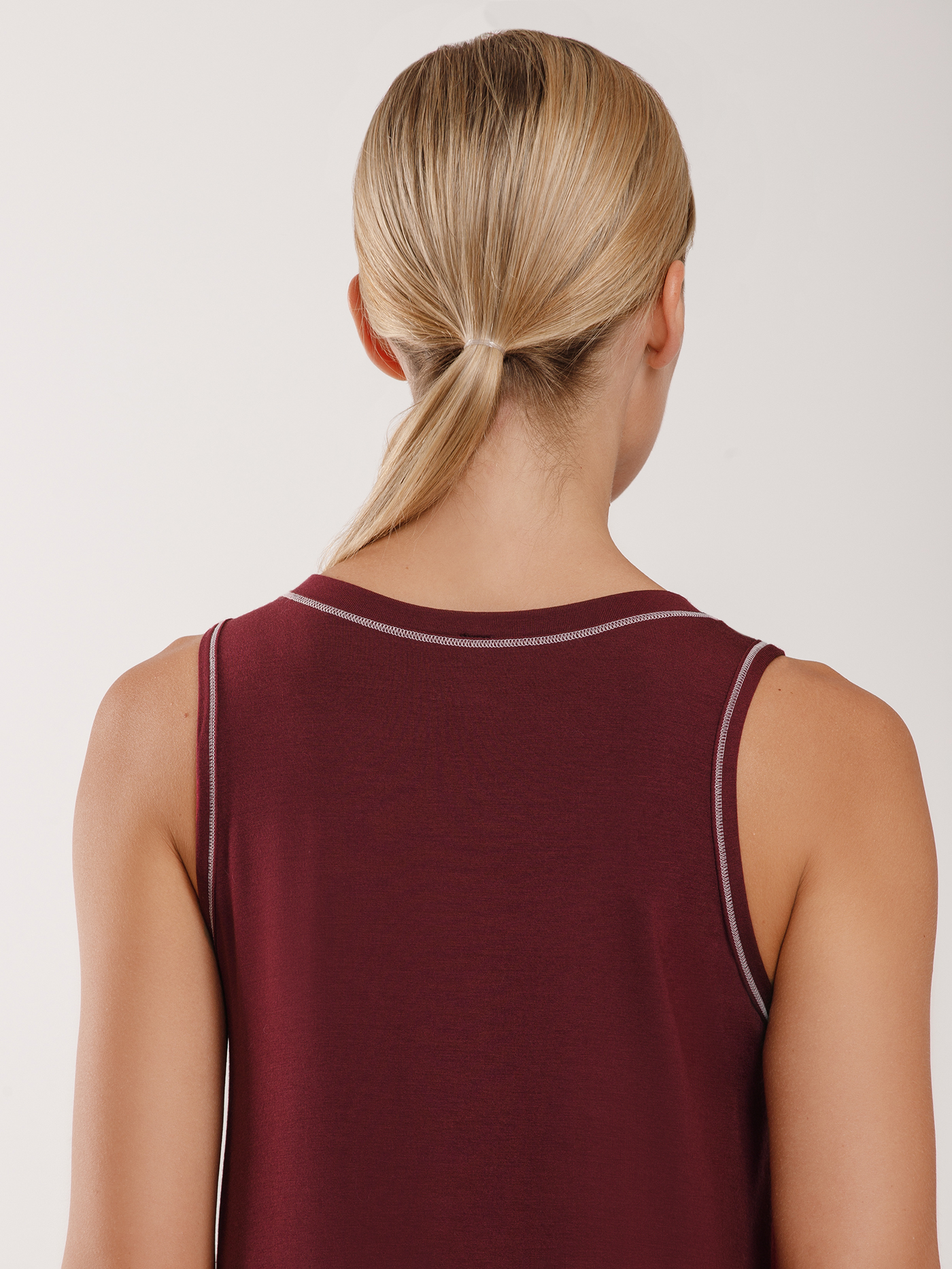 Сорочка на бретелях Бордовый 2991F3221L | фото 4