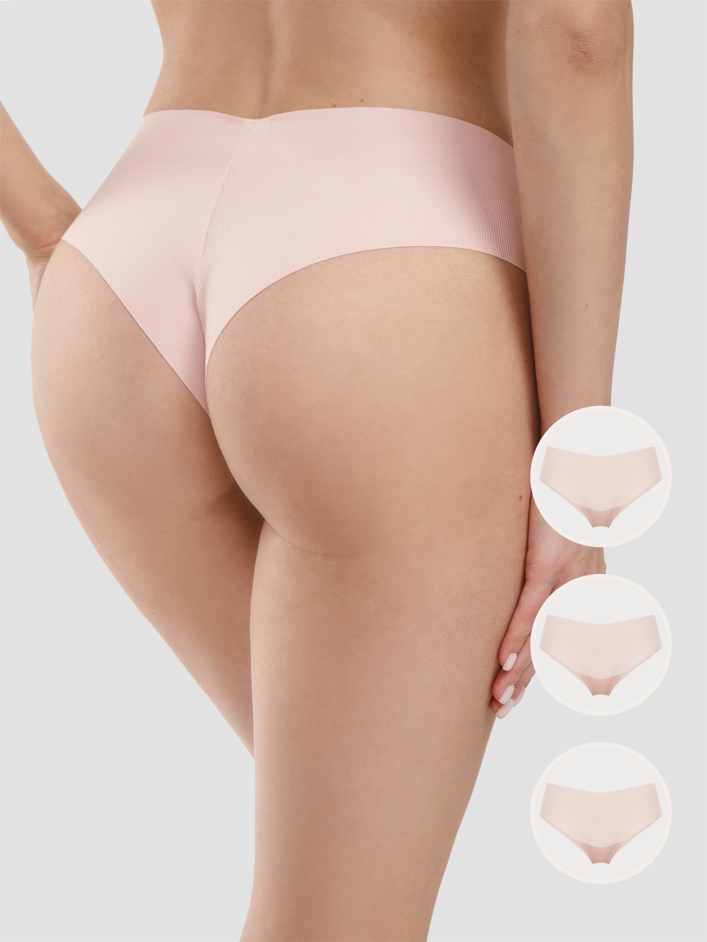 Трусы хипстер набор 3 шт. Пудровый 2930F2414_N3 | фото 1