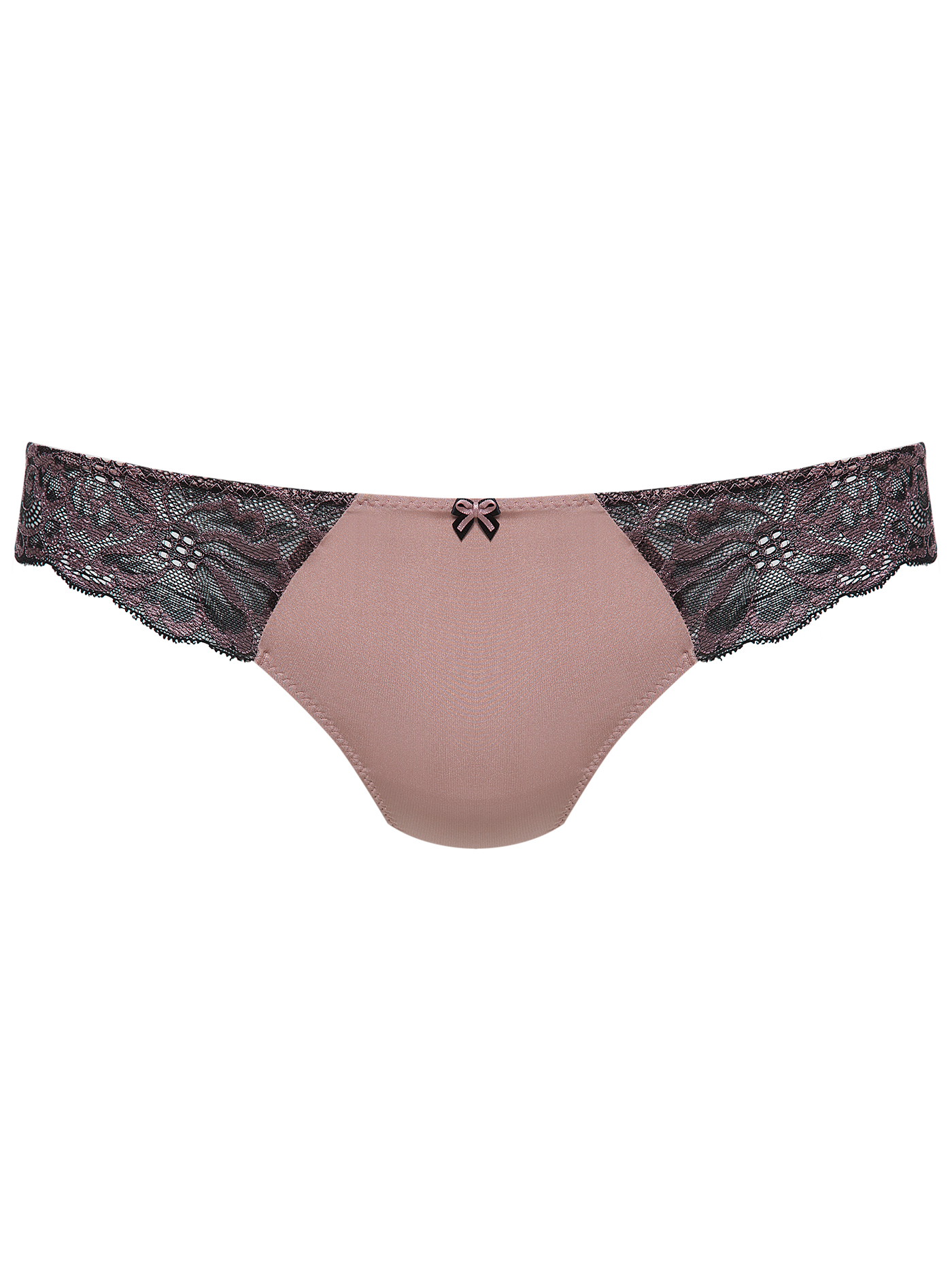 Трусы стринг Бежевый с черным 2307F2101_U | фото 3