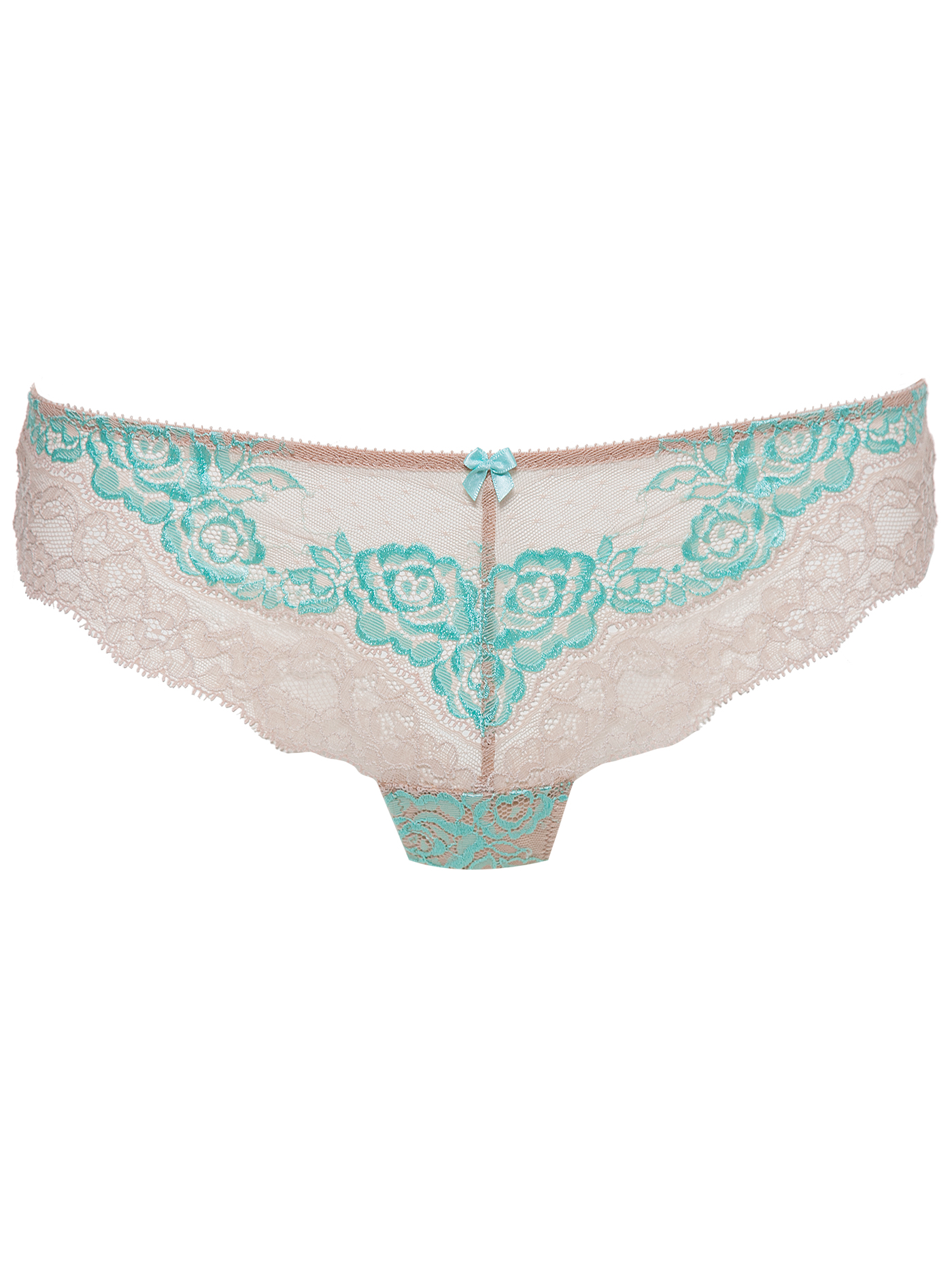 Трусы слип Бежевый с зеленым 2415F2201 | фото 3