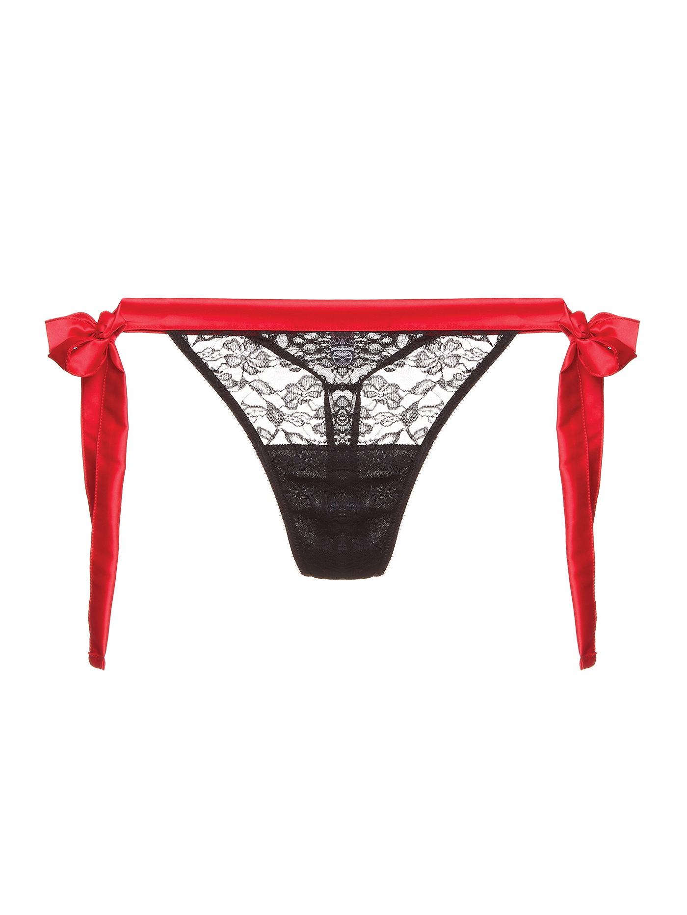 Трусы стринг Черный с красным 2466F2110_U | фото 3