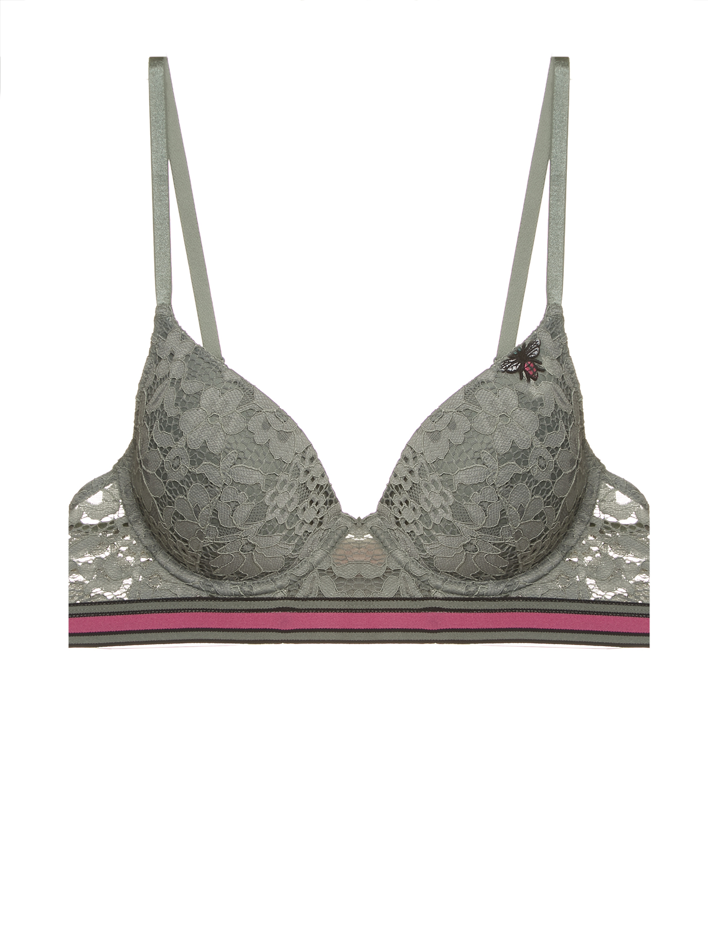 Бюстгальтер t-shirt Хаки с розовым MOU-12778 | фото 3