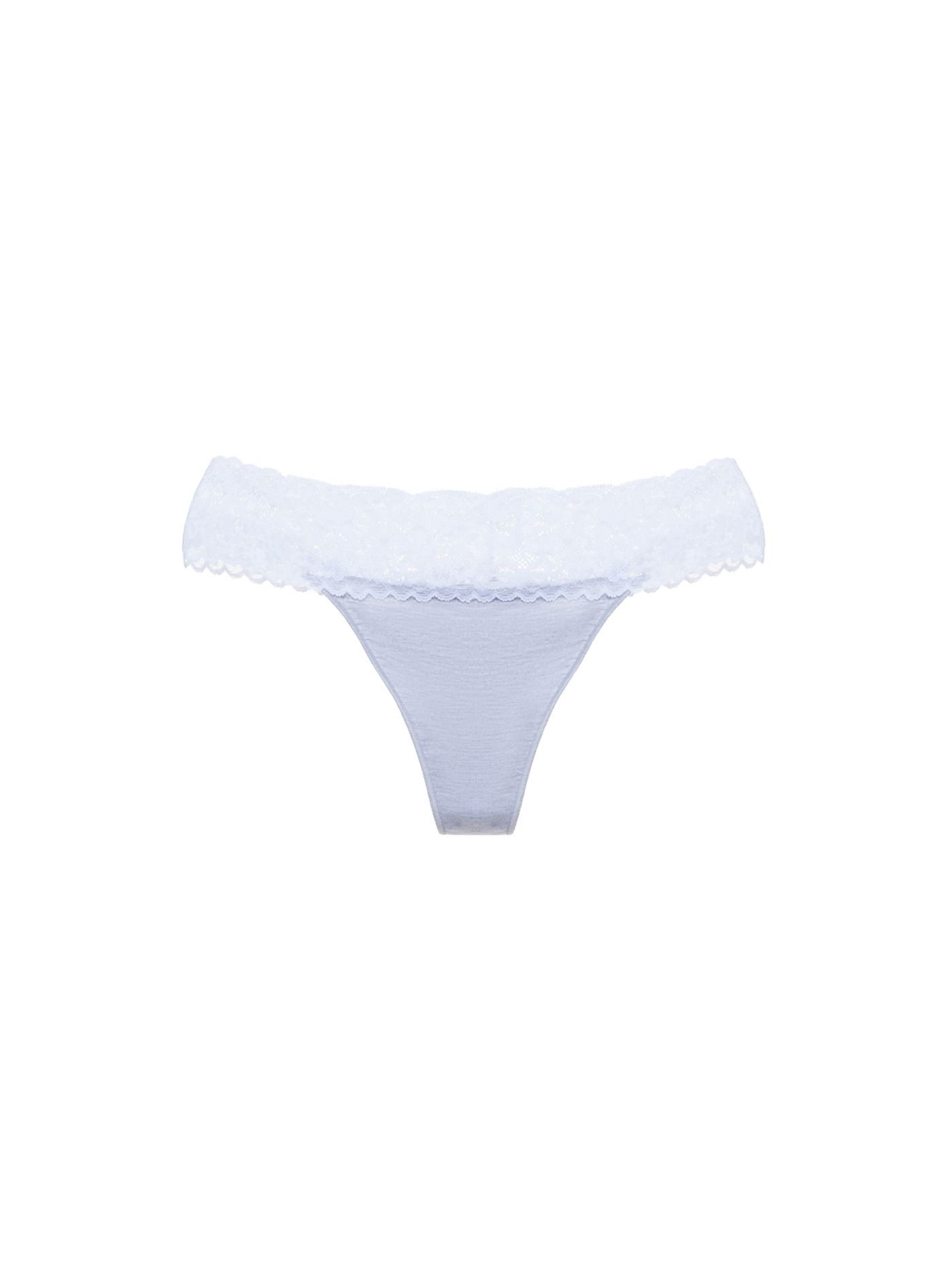 Трусы стринг Серый с белым 2458F2100_U | фото 3