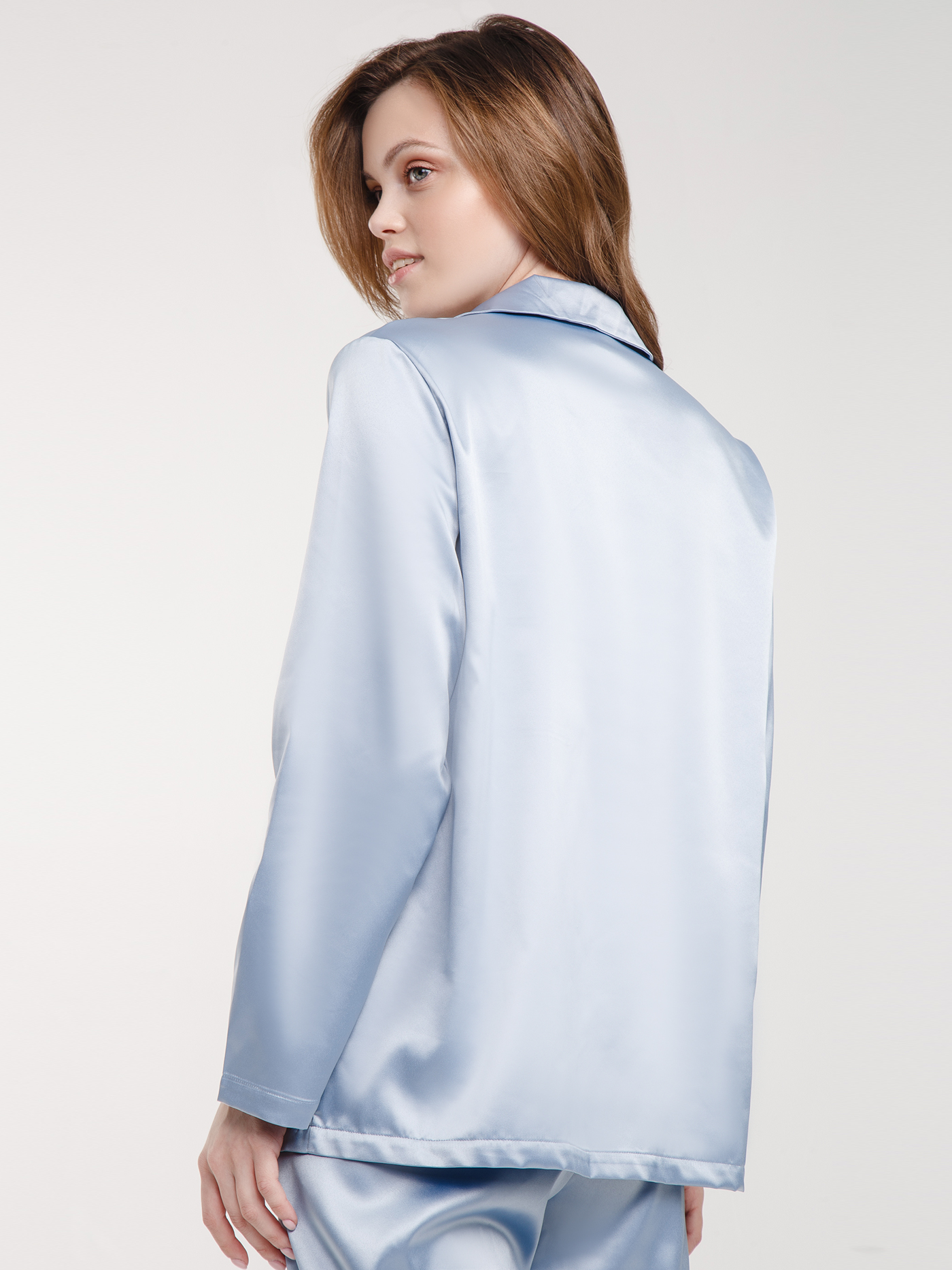 Пижамный топ Серо-голубой 2810F3832 | фото 3