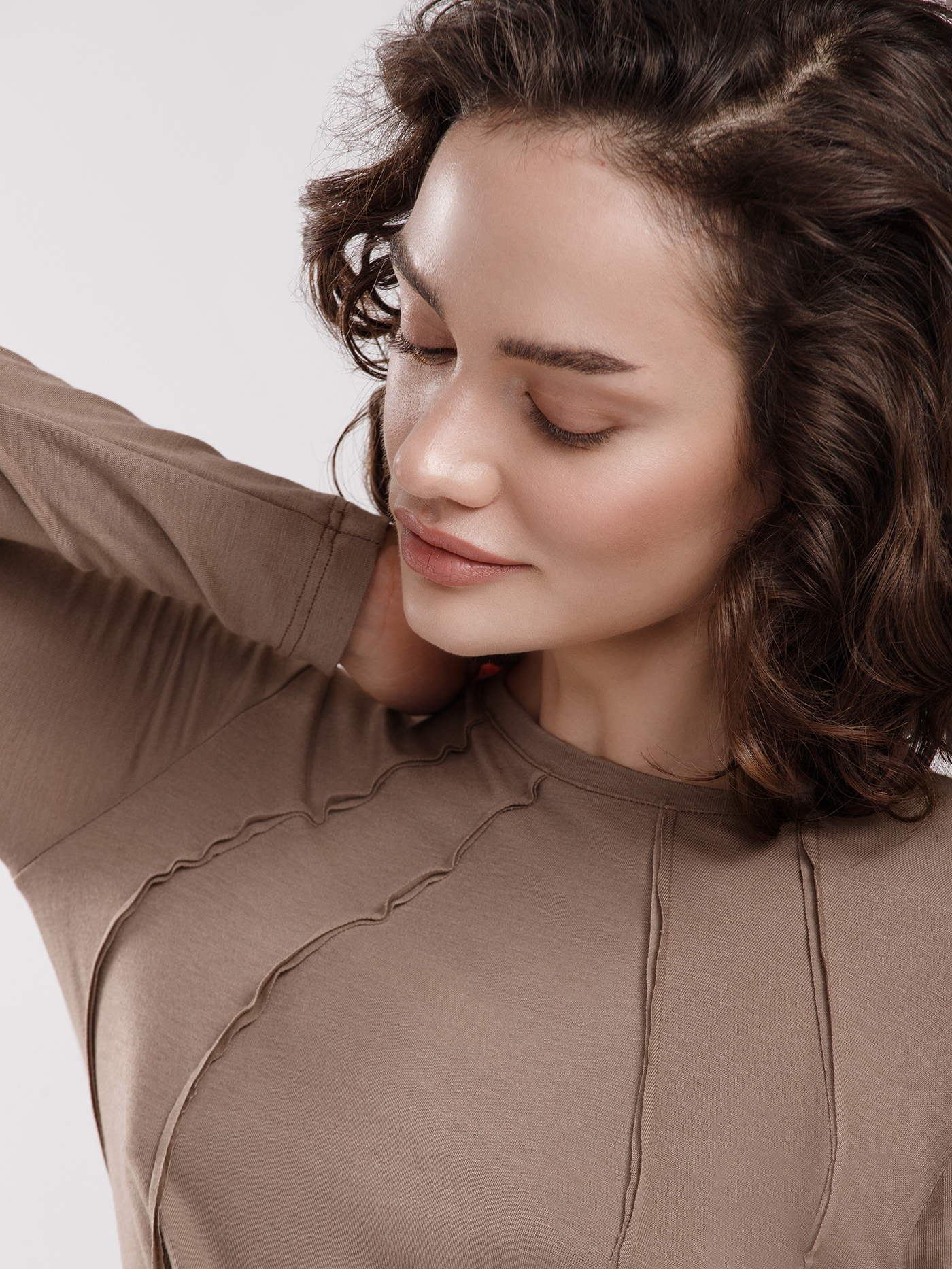 Лонгслив Коричневый 2989F3434 | фото 3