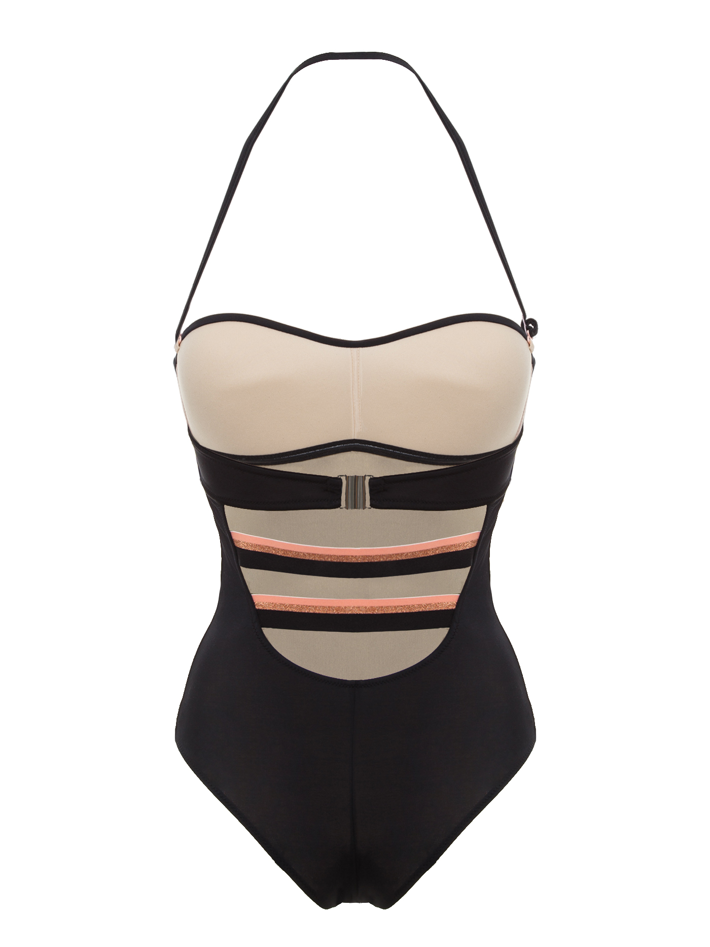 Купальник слитный бандо Черный 2743S4731_U | фото 4