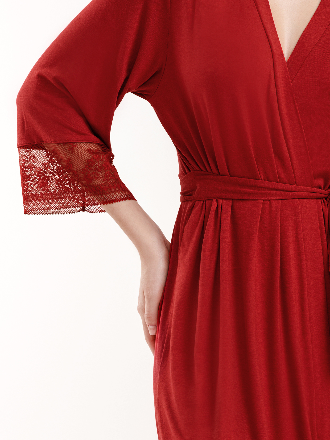 Халат Бордовый 3017F3504 | фото 4