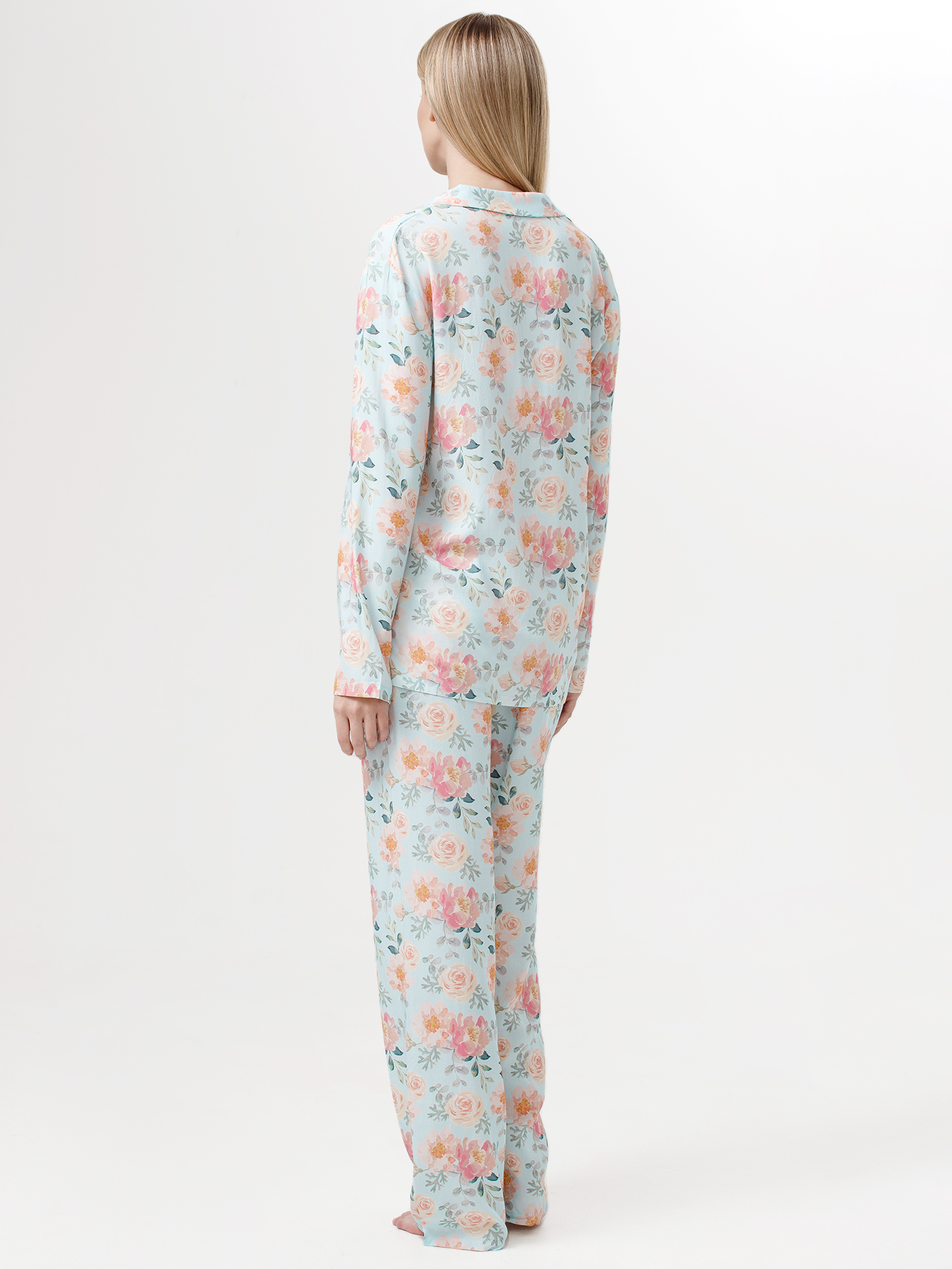 Брюки Принт пионы PAR-01 | фото 2