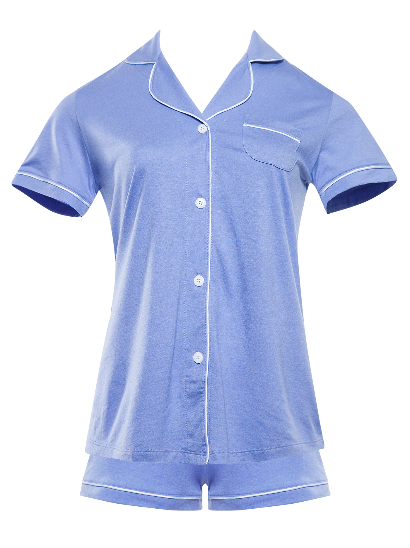 Пижама рубашка / шорты Фиалковый AMORE9621 | фото 3