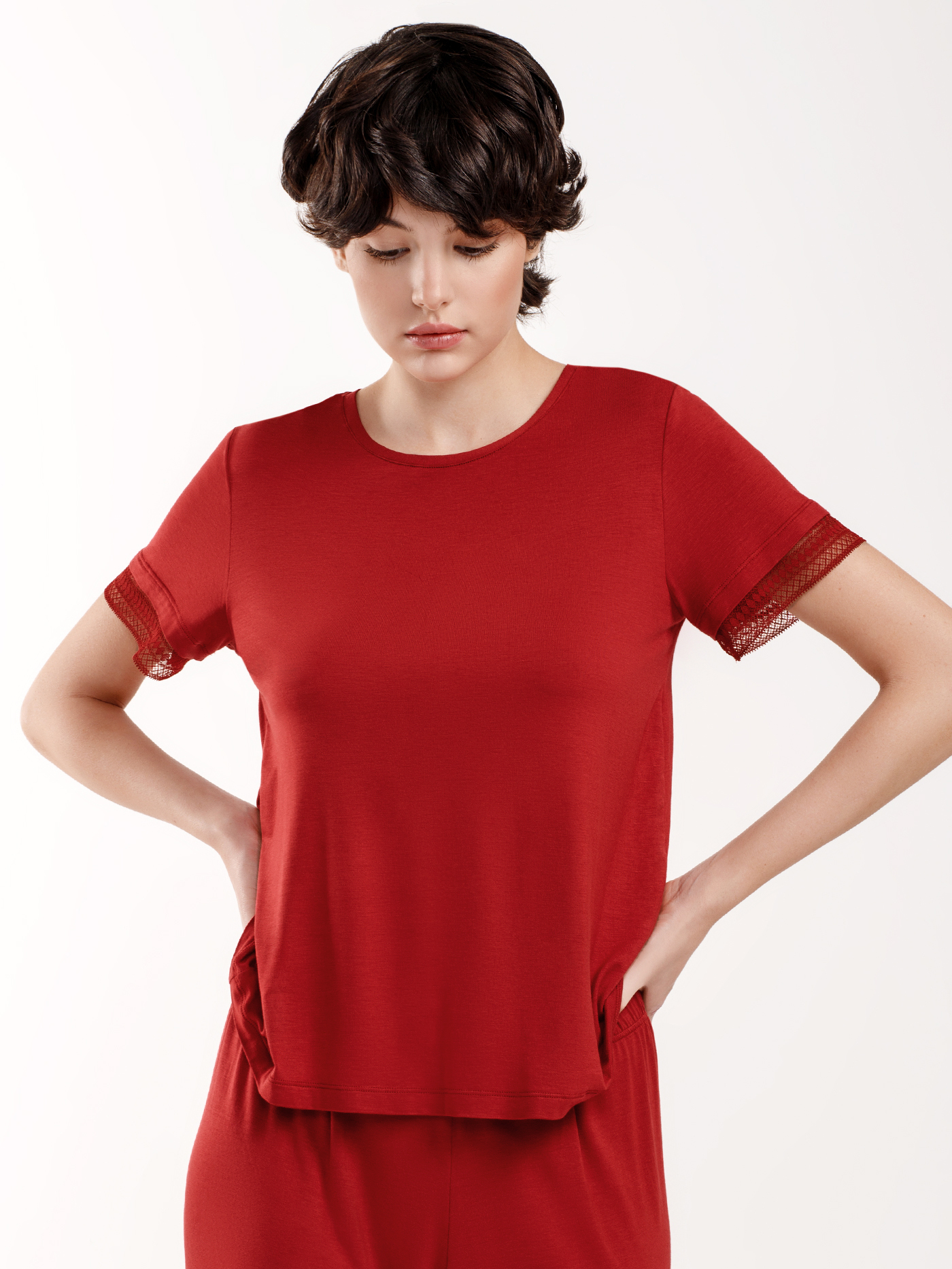 Футболка Бордовый 3017F3424 | фото 2