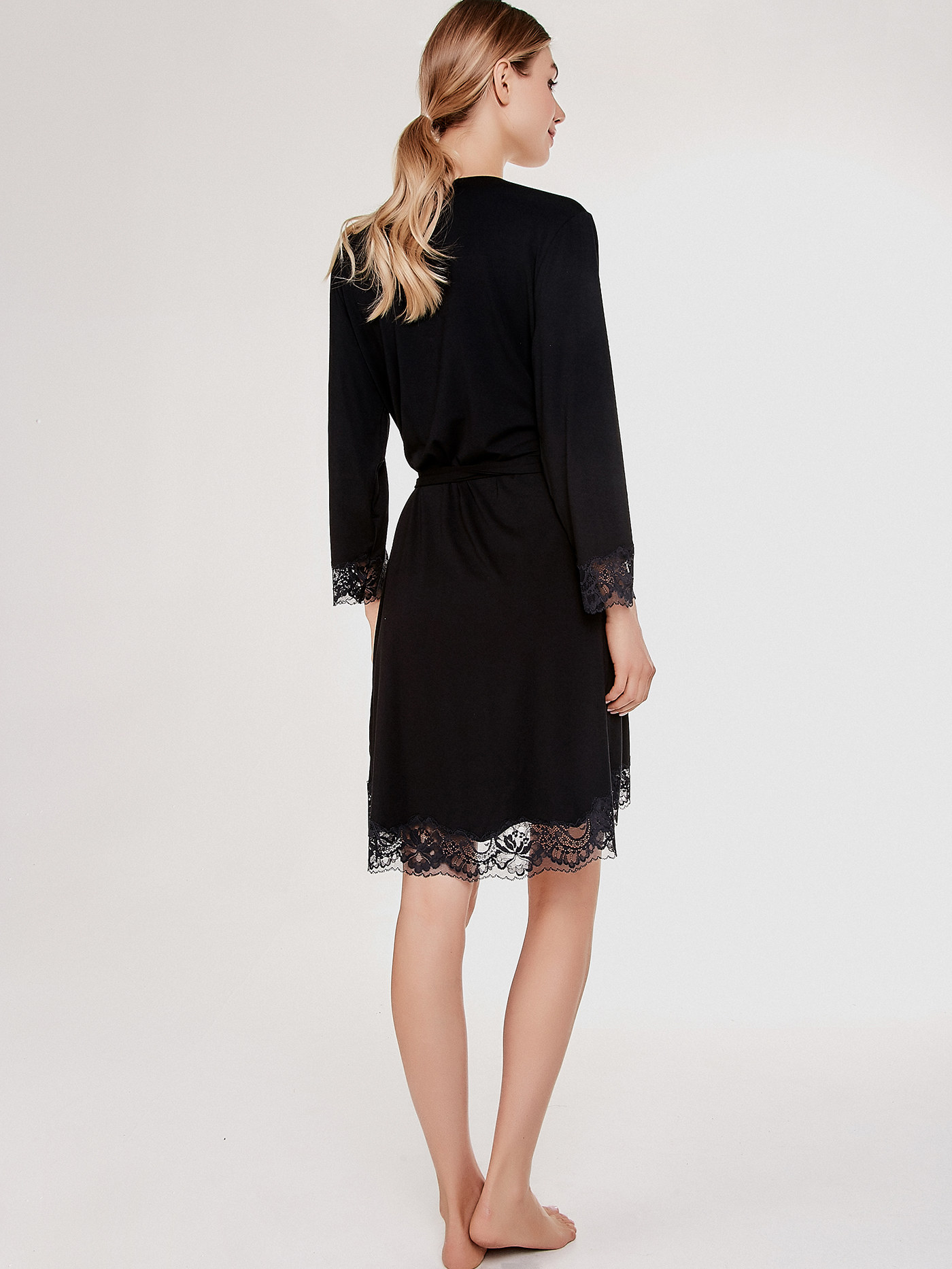 Халат Черный 11369A | фото 2