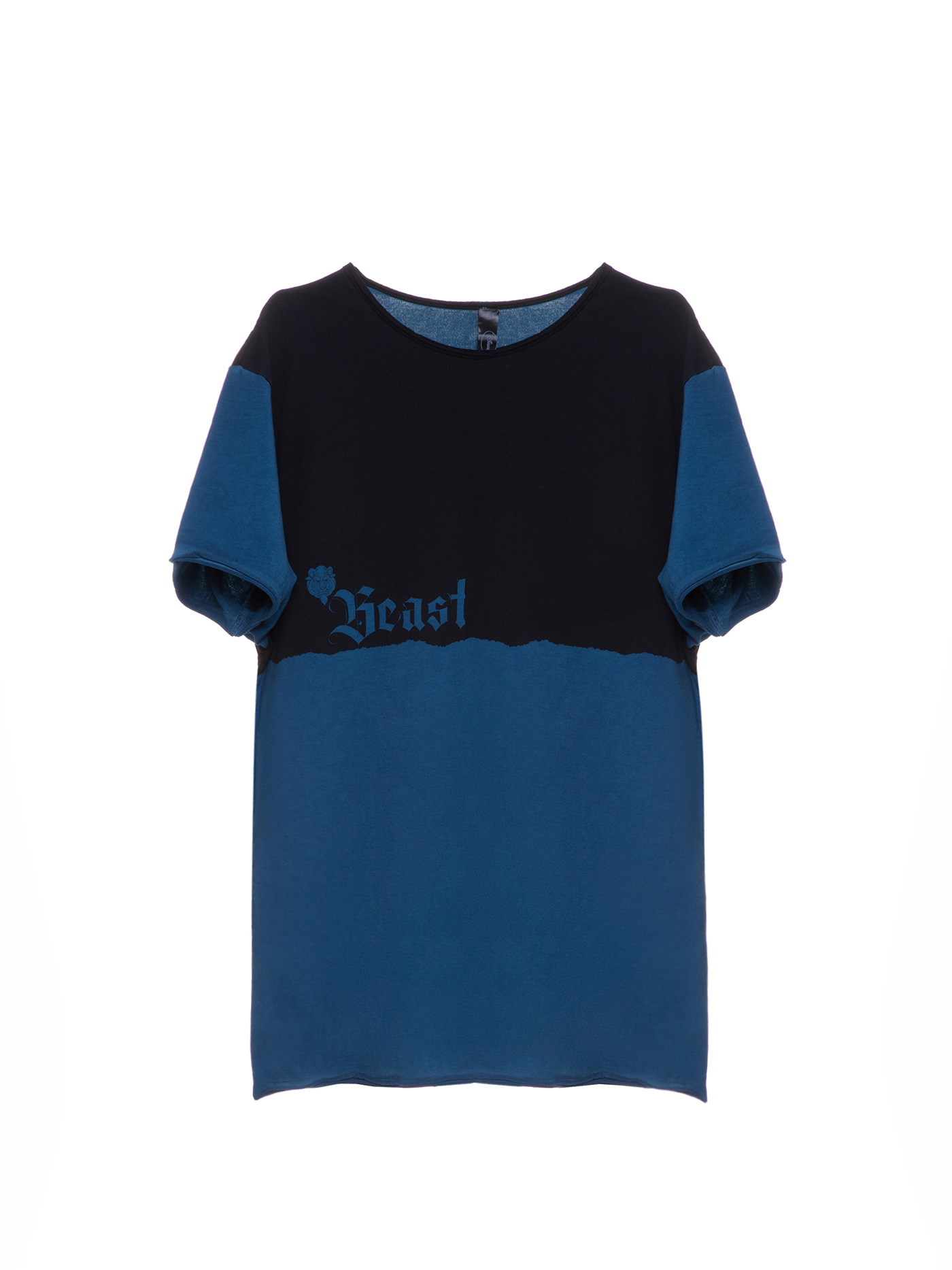 Футболка Черный с синим 3261b | фото 3