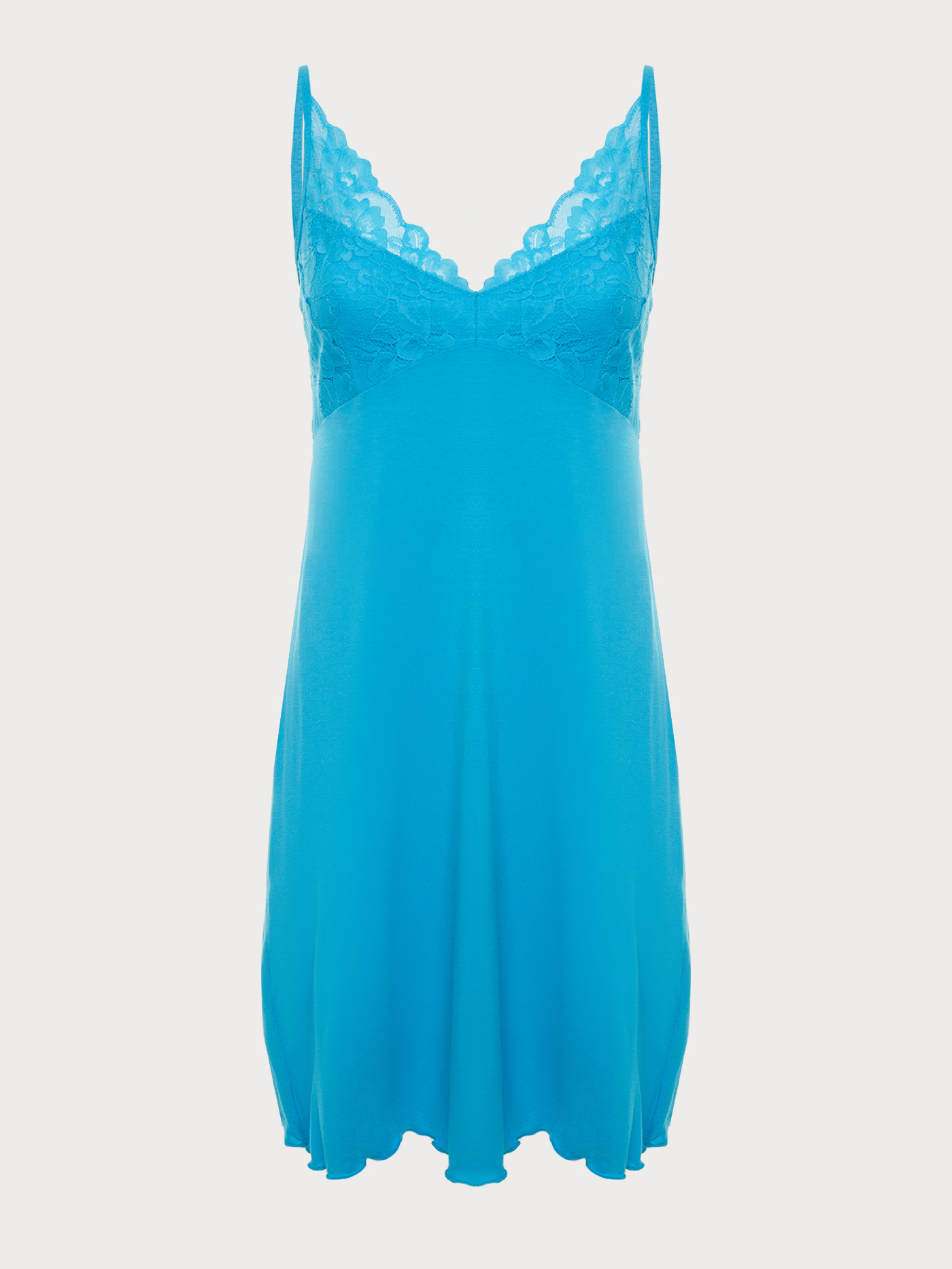 Сорочка на бретелях Бирюзовый 2912F3224 | фото 4