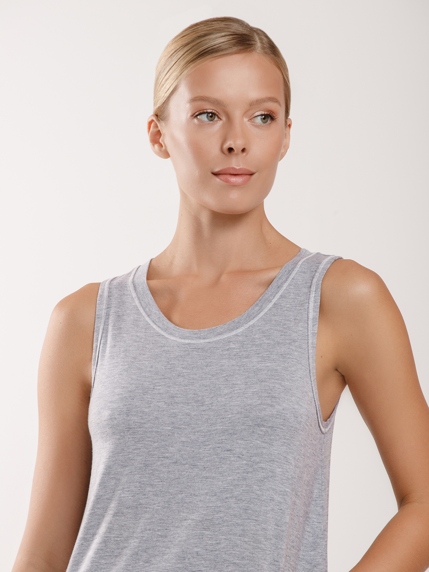 Сорочка на бретелях Серый 2991F3221 | фото 3