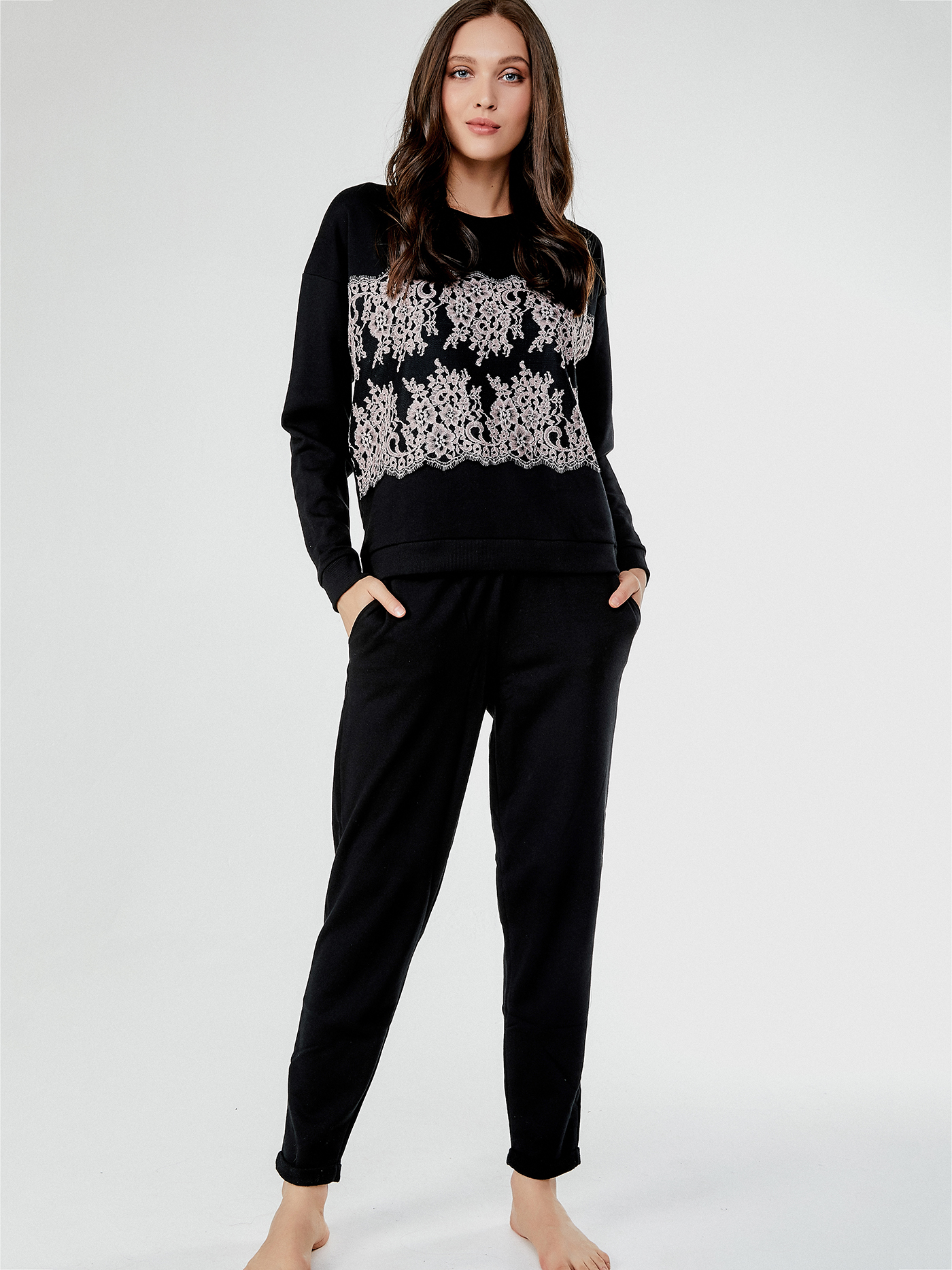 Брюки Черный 9961a | фото 1