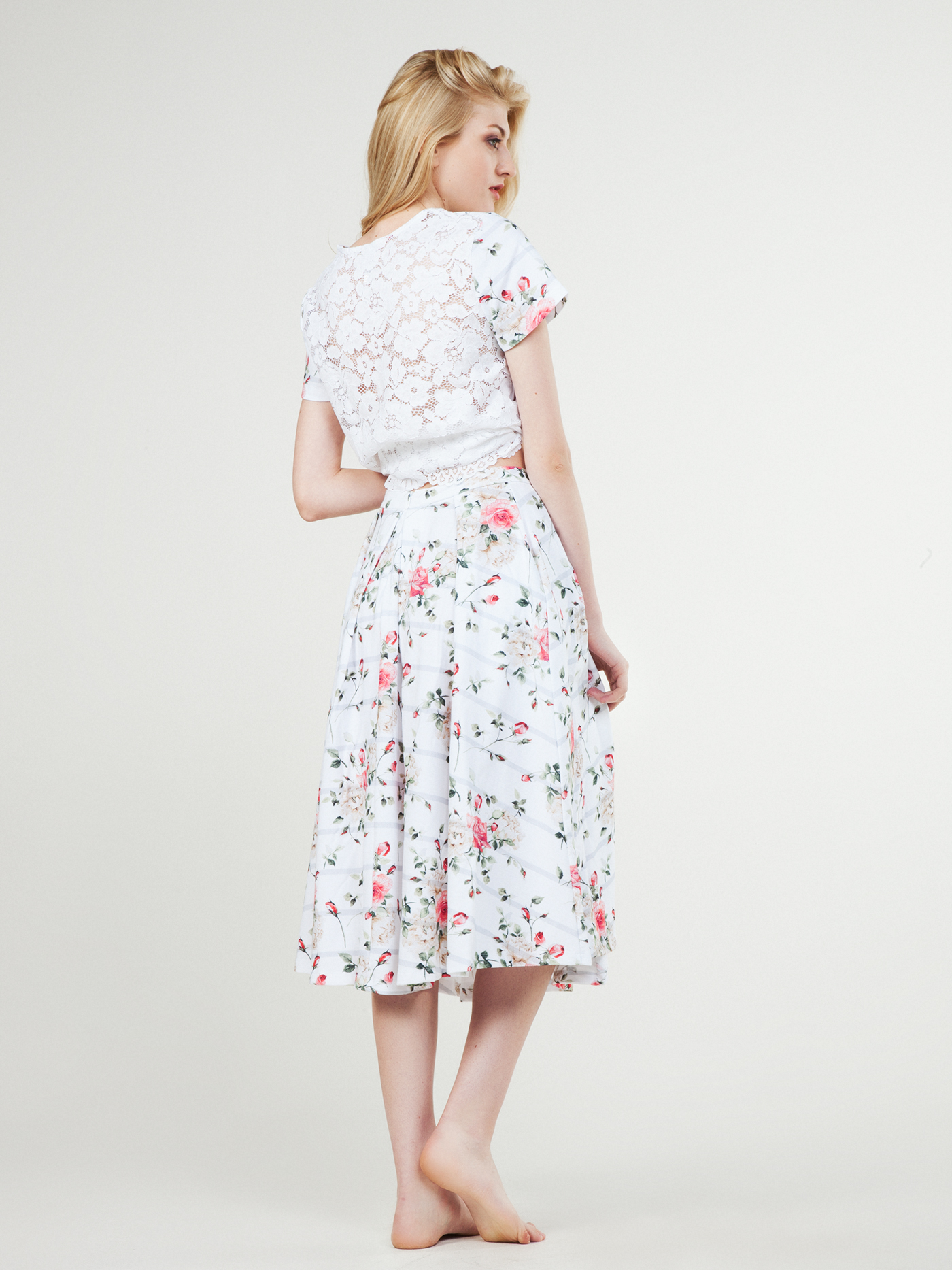 Юбка Белый принт 10402A | фото 2