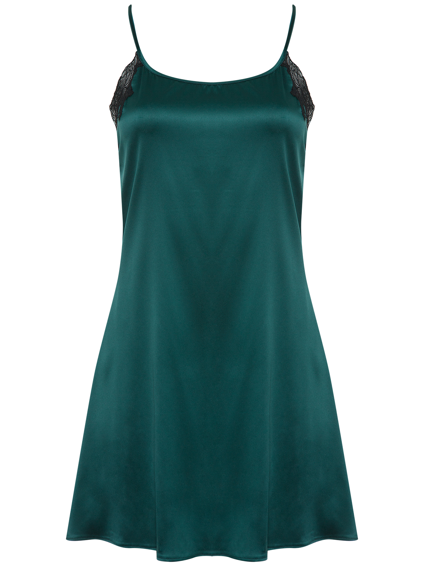 Сорочка на бретелях Глубокий зеленый 2342F3206 | фото 3