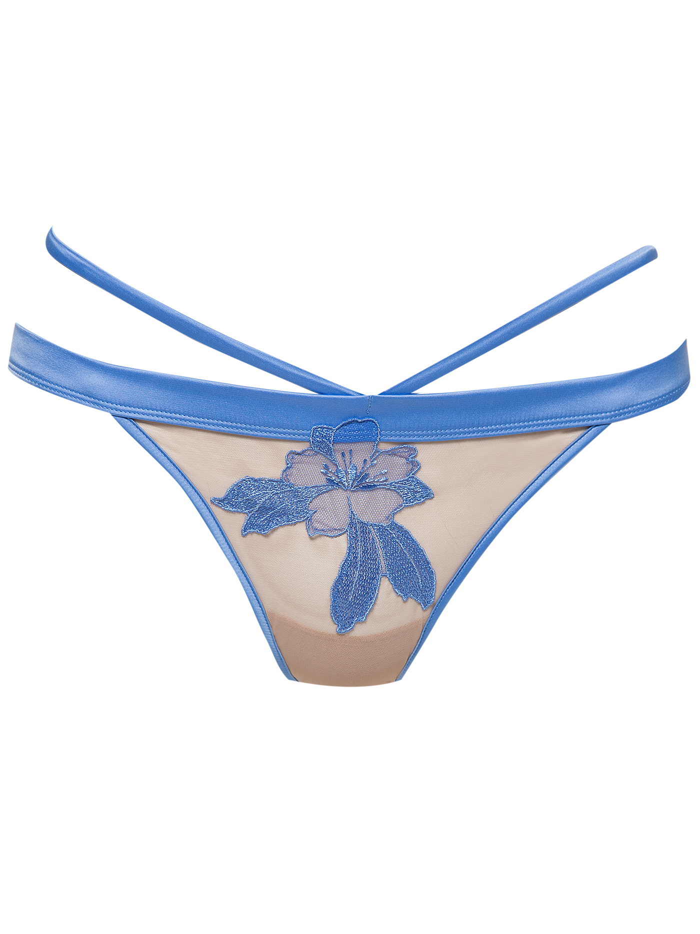 Трусы стринг Голубой с бежевым 2401F2100 | фото 3
