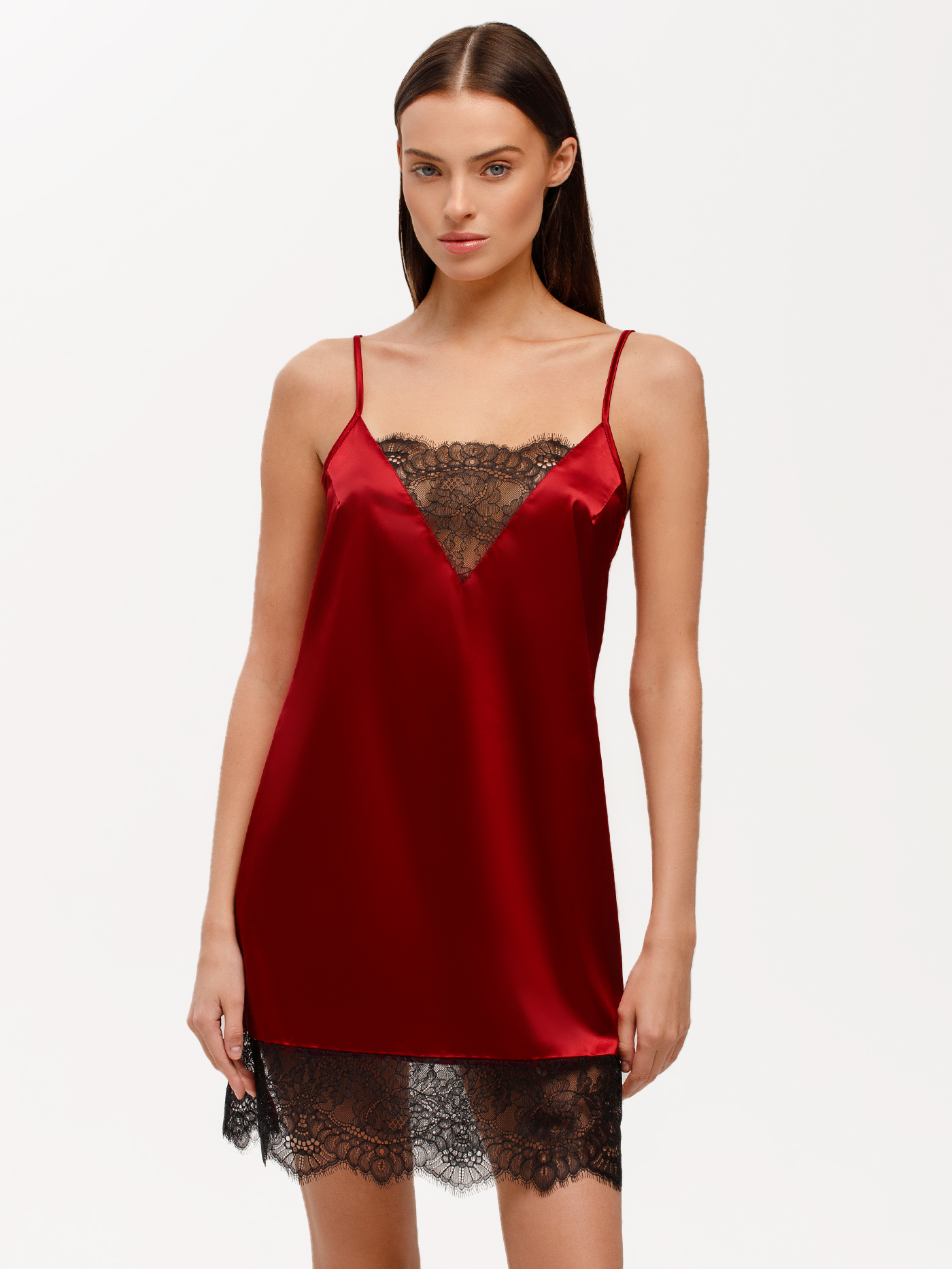 Сорочка короткая Бордовый 3038F3206 | фото 1