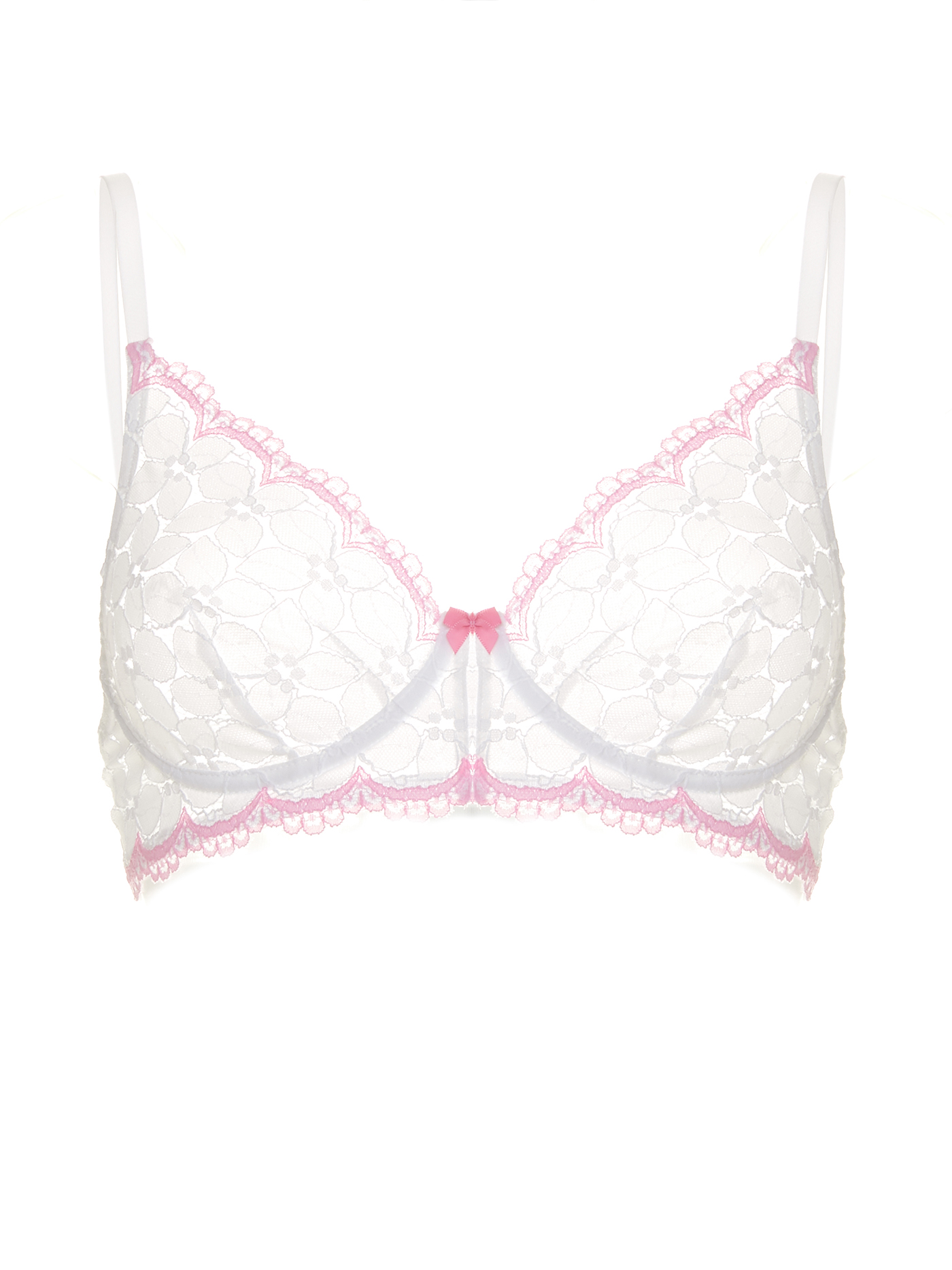 Бюстгальтер мягкий Белый с розовым 2534F1301 | фото 5