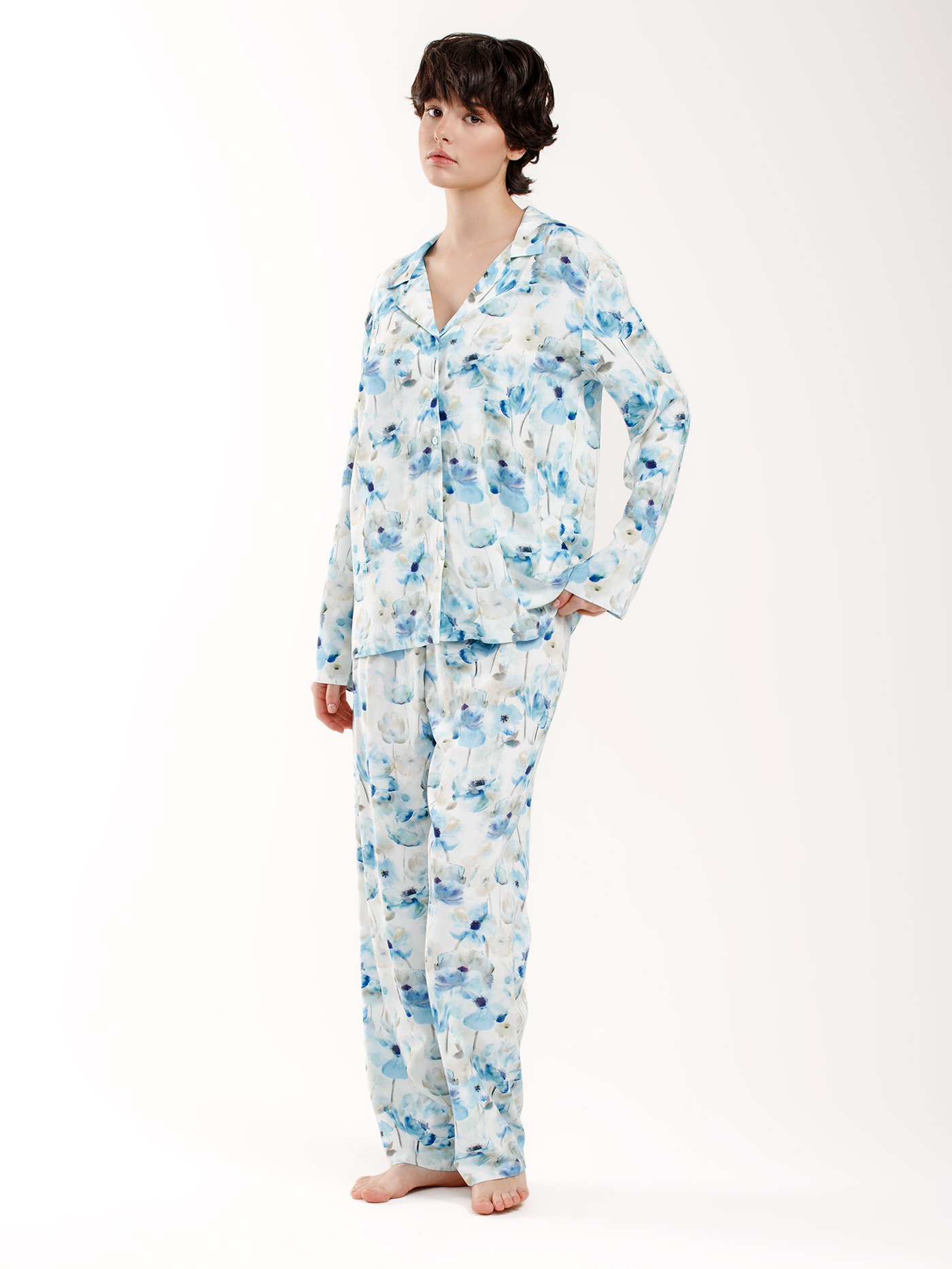 Брюки Принт акварель PAR-01 | фото 1