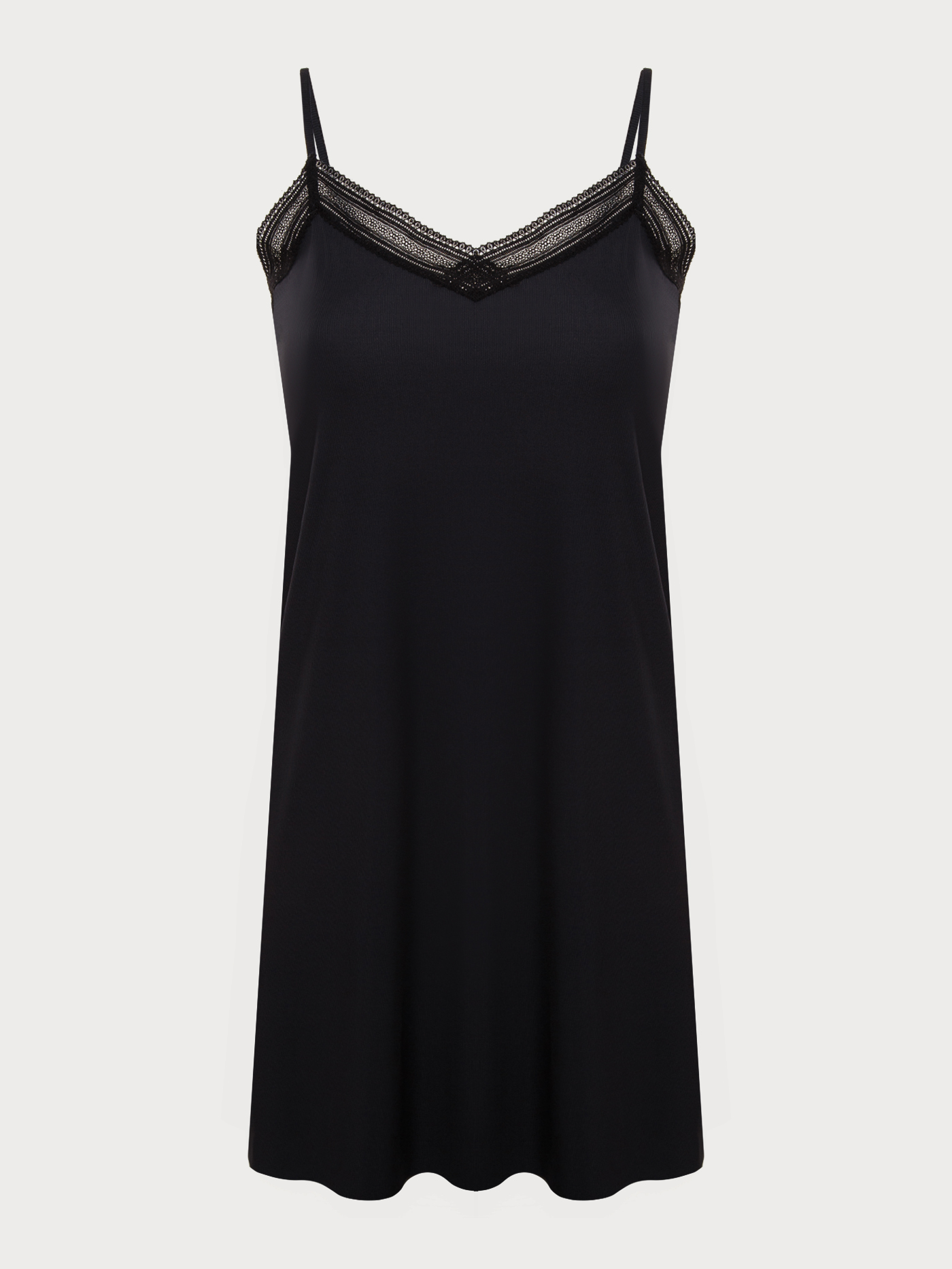 Сорочка на бретелях Черный 2893F3207 | фото 5