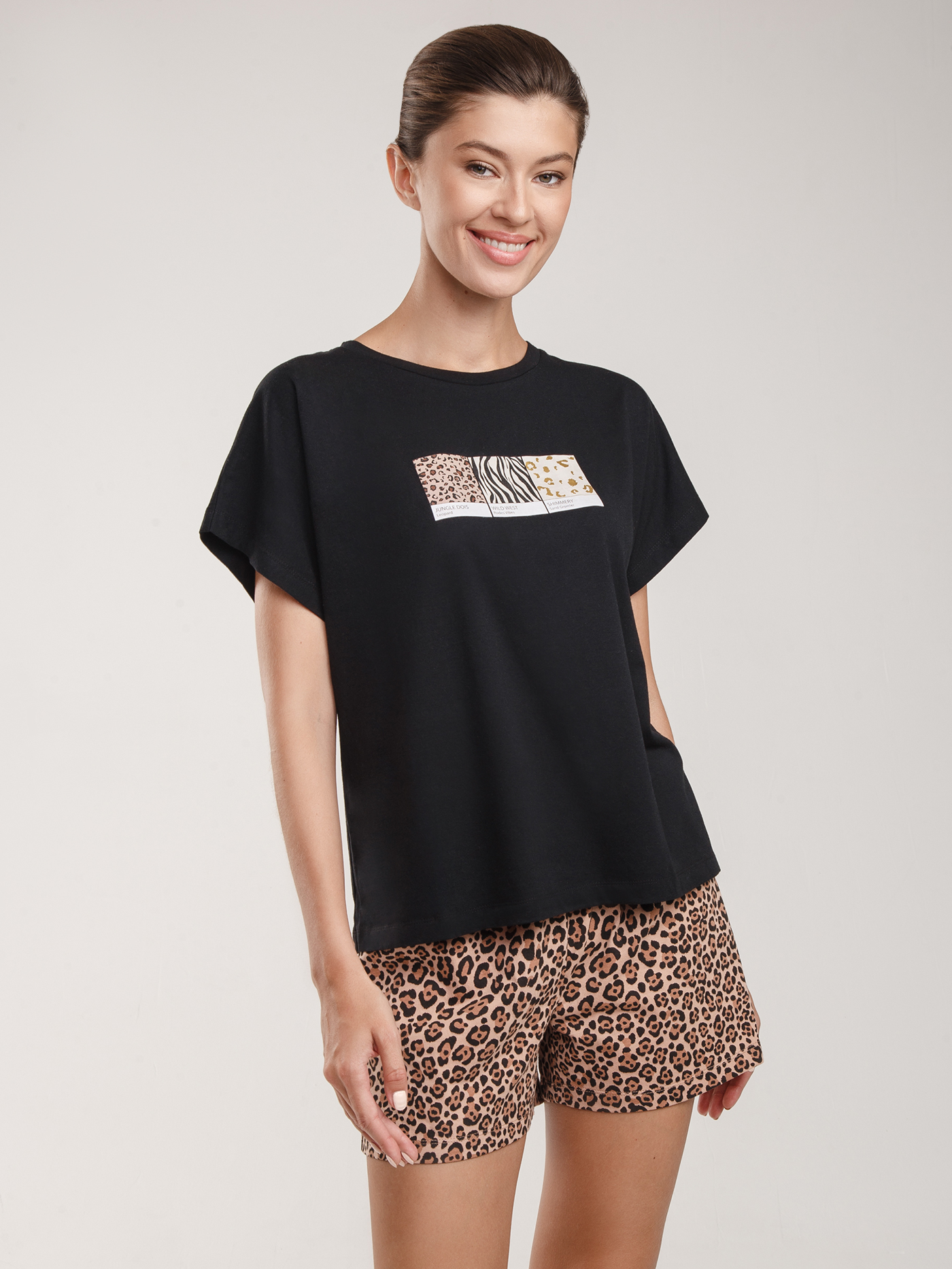 Шорты Принт леопард EJ-2 | фото 1