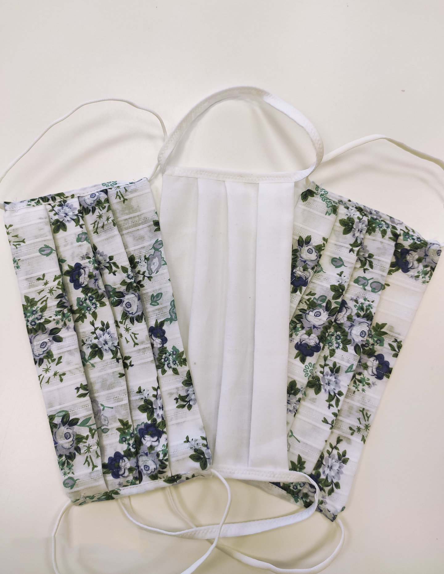 Маска защитная набор 3 шт. Принт бирюзовый/белый 2791F9302_N3 | фото 1