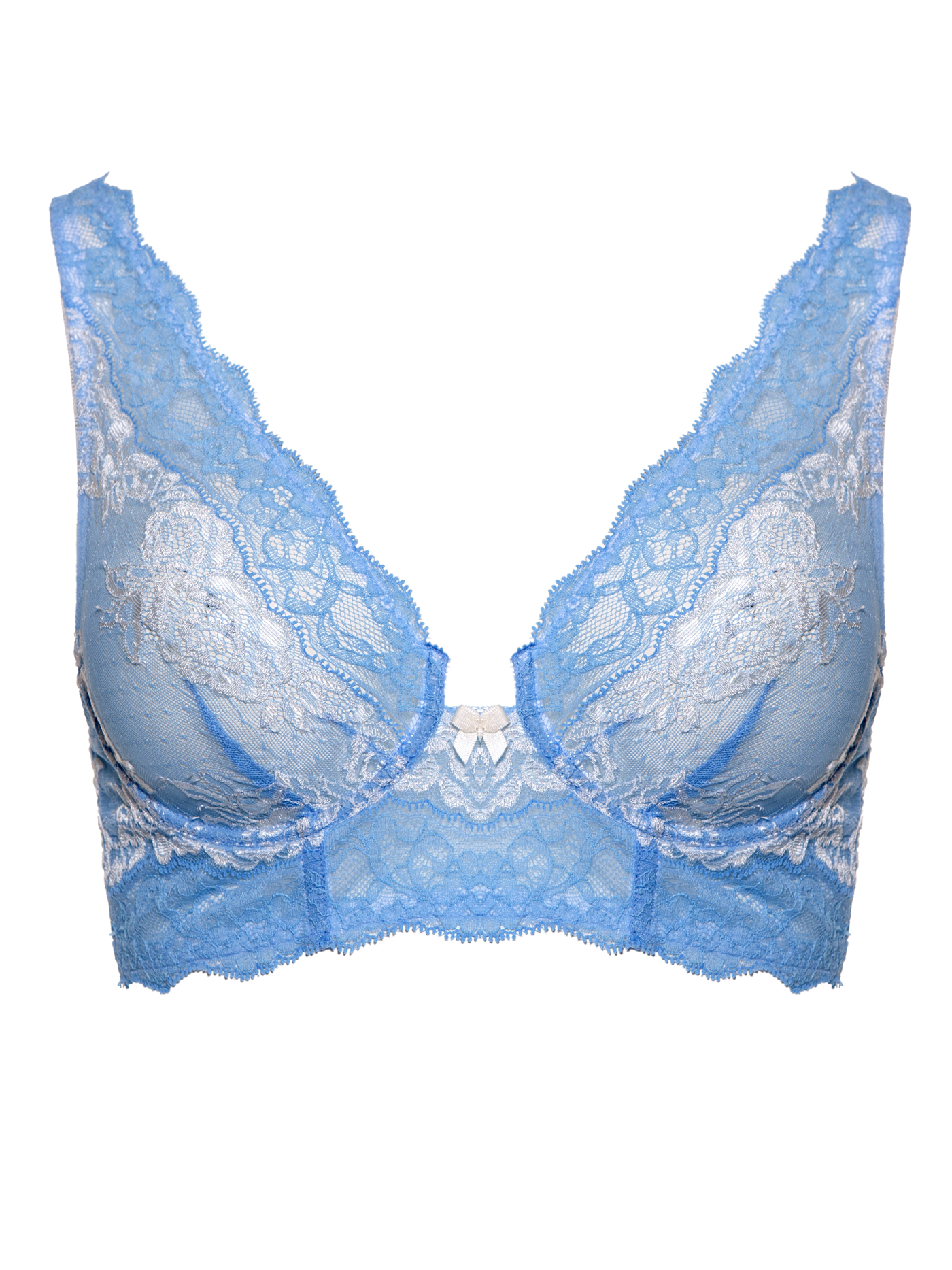 Бюстгальтер мягкий Голубой с белым 2415F1312 | фото 3