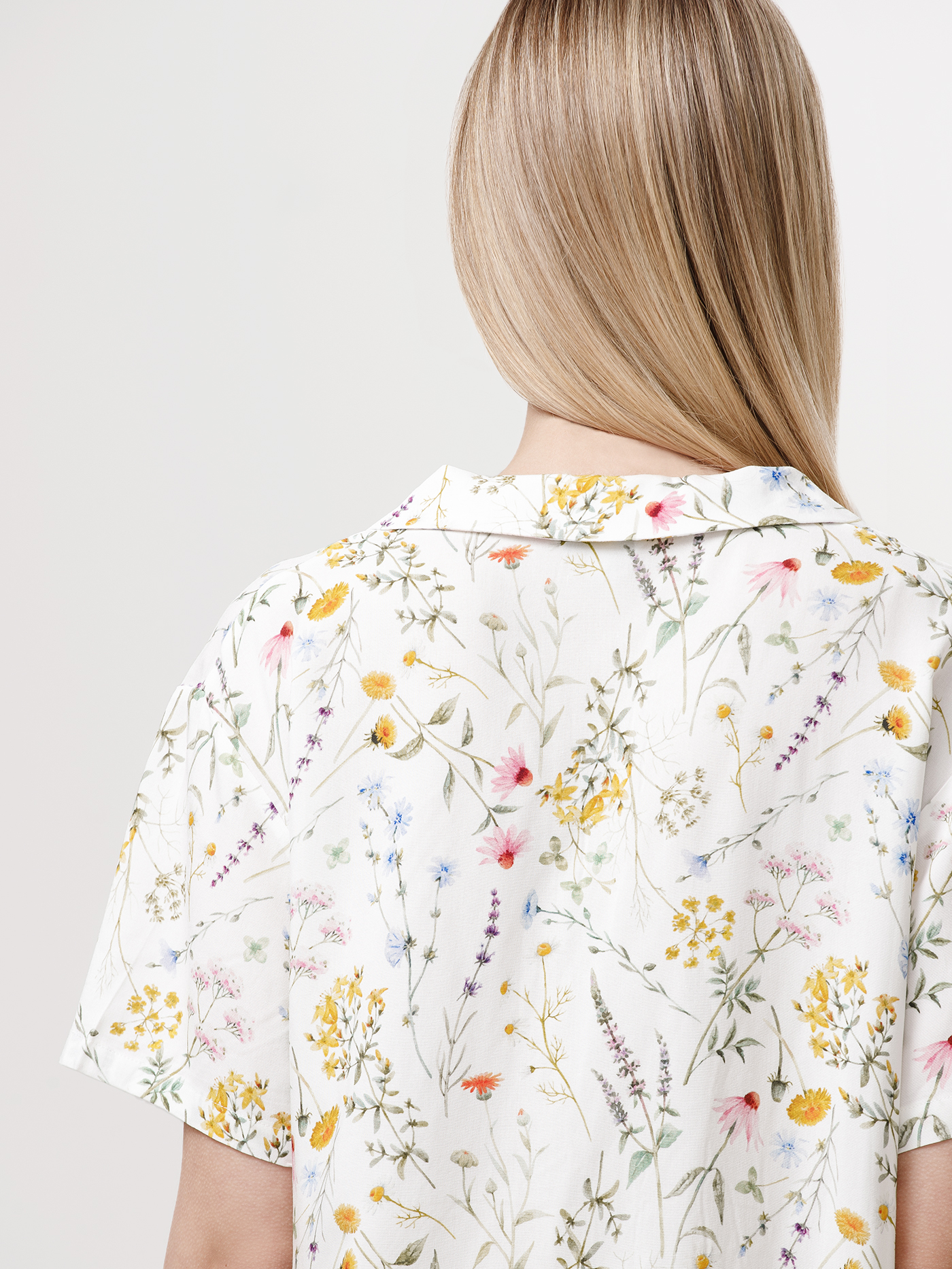 Пижамный топ Принт ботаника PAR-04 | фото 4