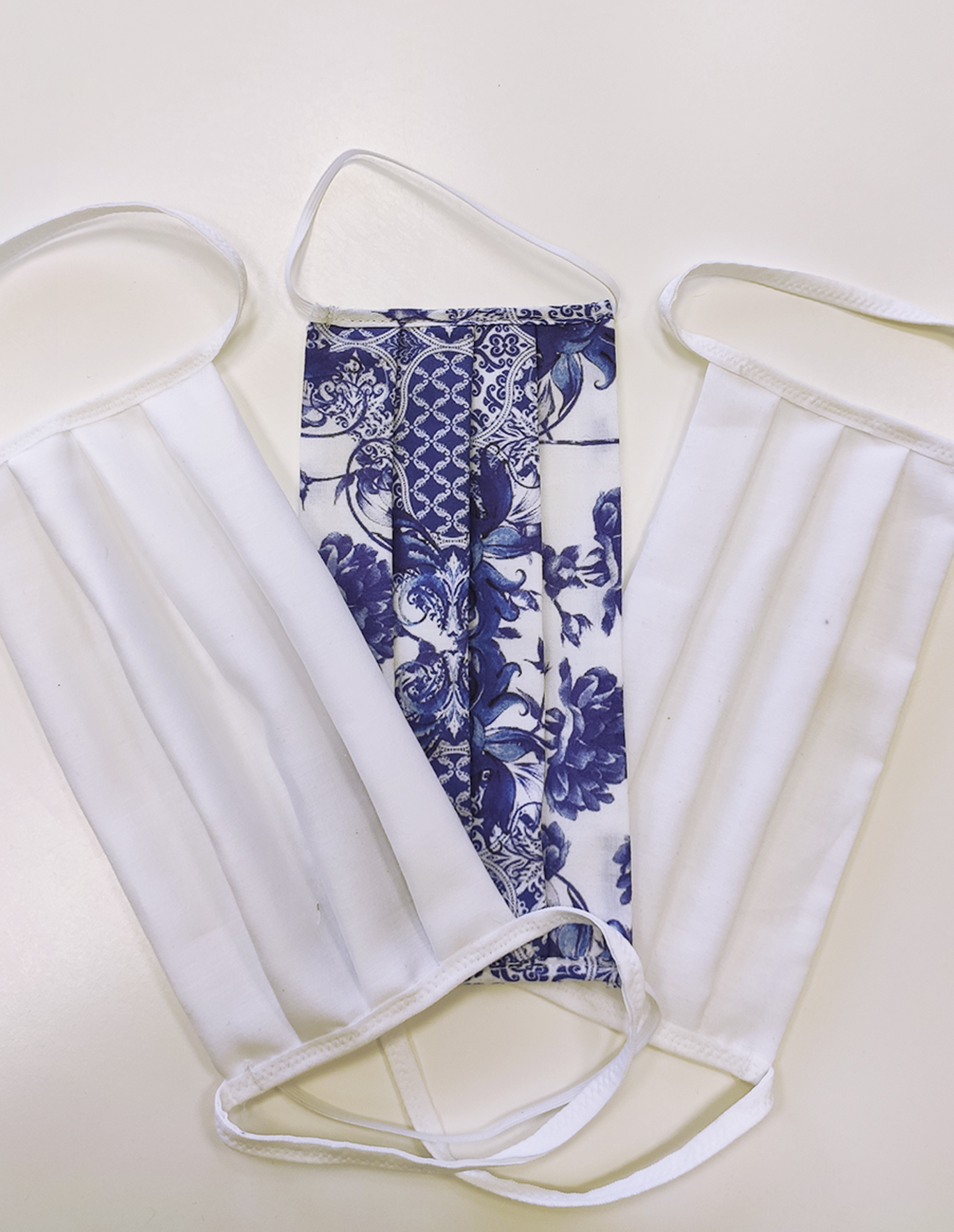 Маска защитная набор 3 шт. Принт белый/белый 2791F9302_N3 | фото 1