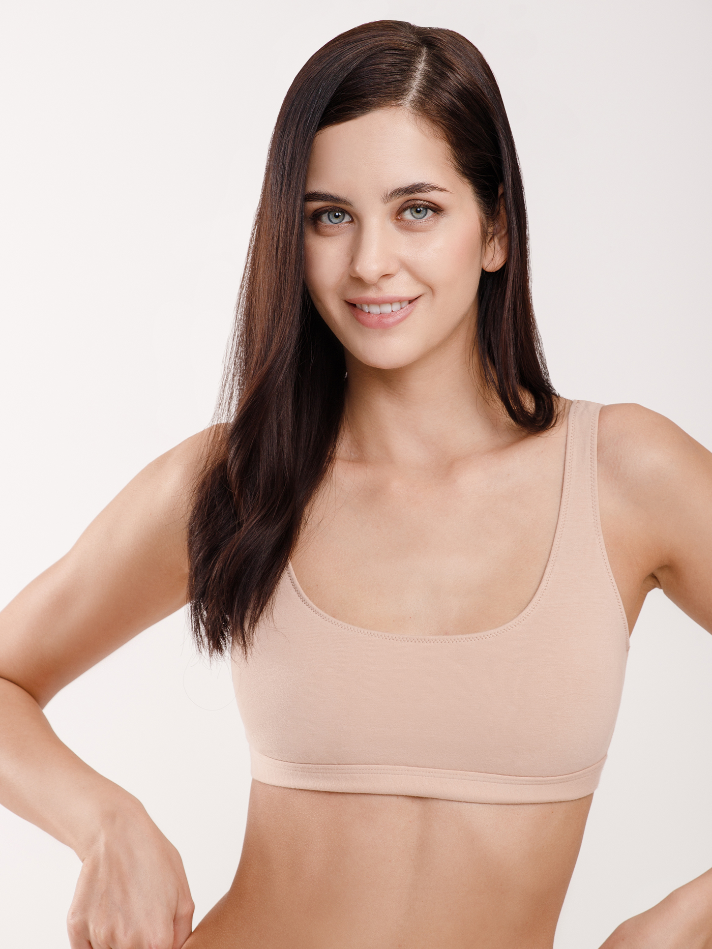 Бюстгальтер мягкий топ Бежевый 2977F1338 | фото 3