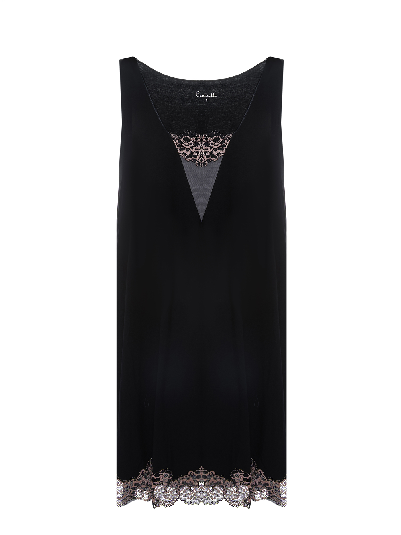 Сорочка на бретелях Черный 9964a | фото 3