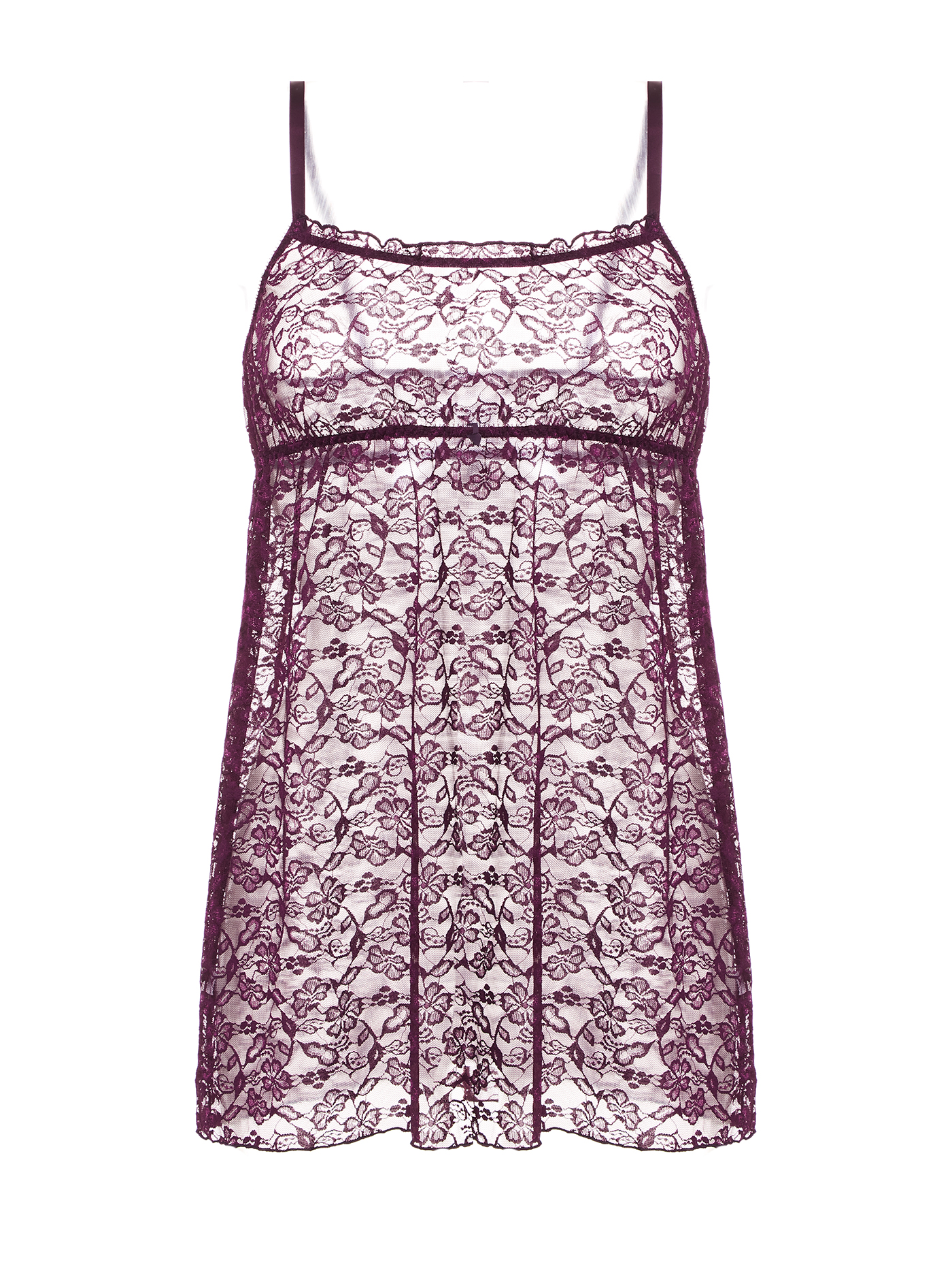 Сорочка на бретелях Бордовый 1883F3201_2_U | фото 3