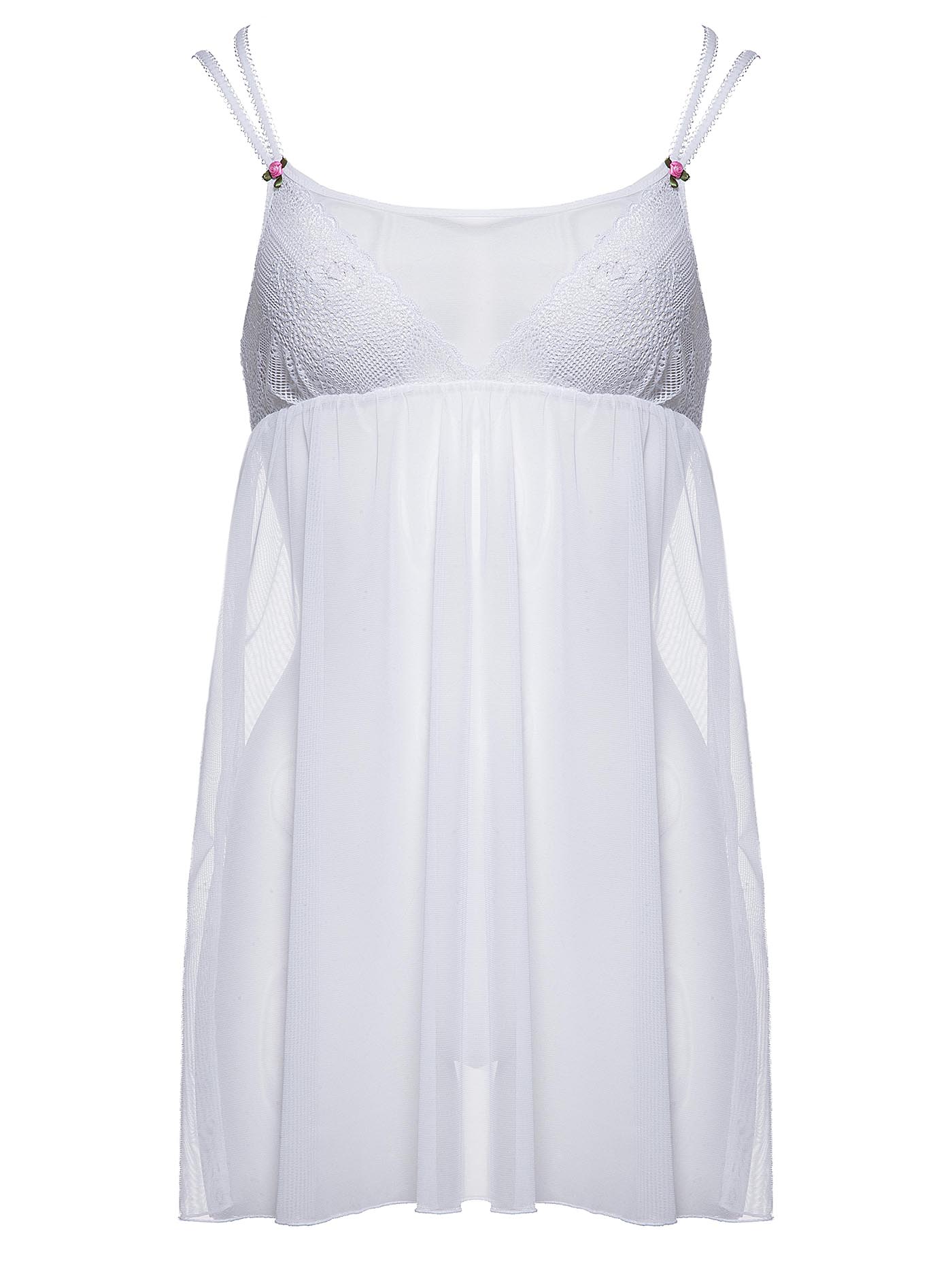 Сорочка на бретелях Белый 2421F3201_U | фото 3