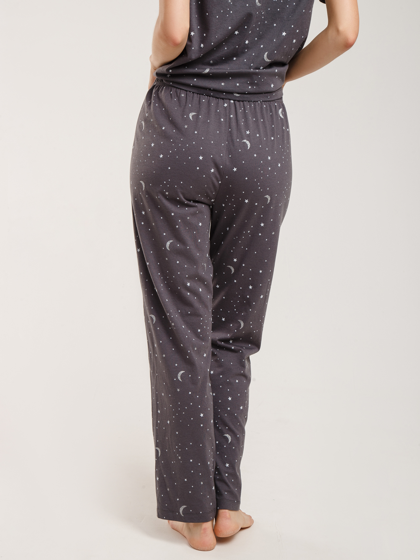 Брюки Принт серый HH-1 | фото 5