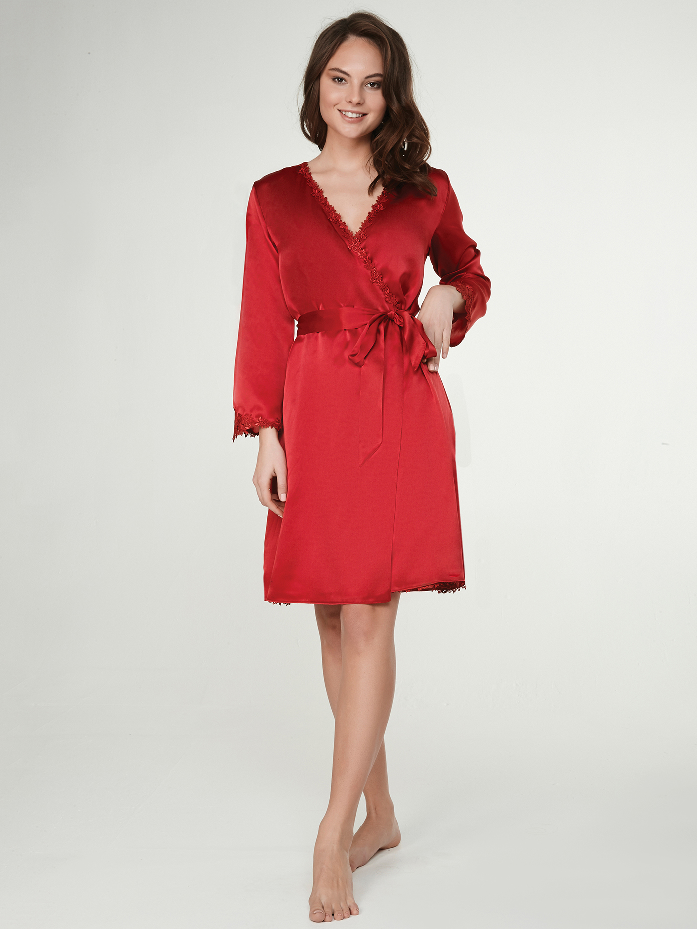 Халат Насыщенный красный 2442F3505 | фото 1