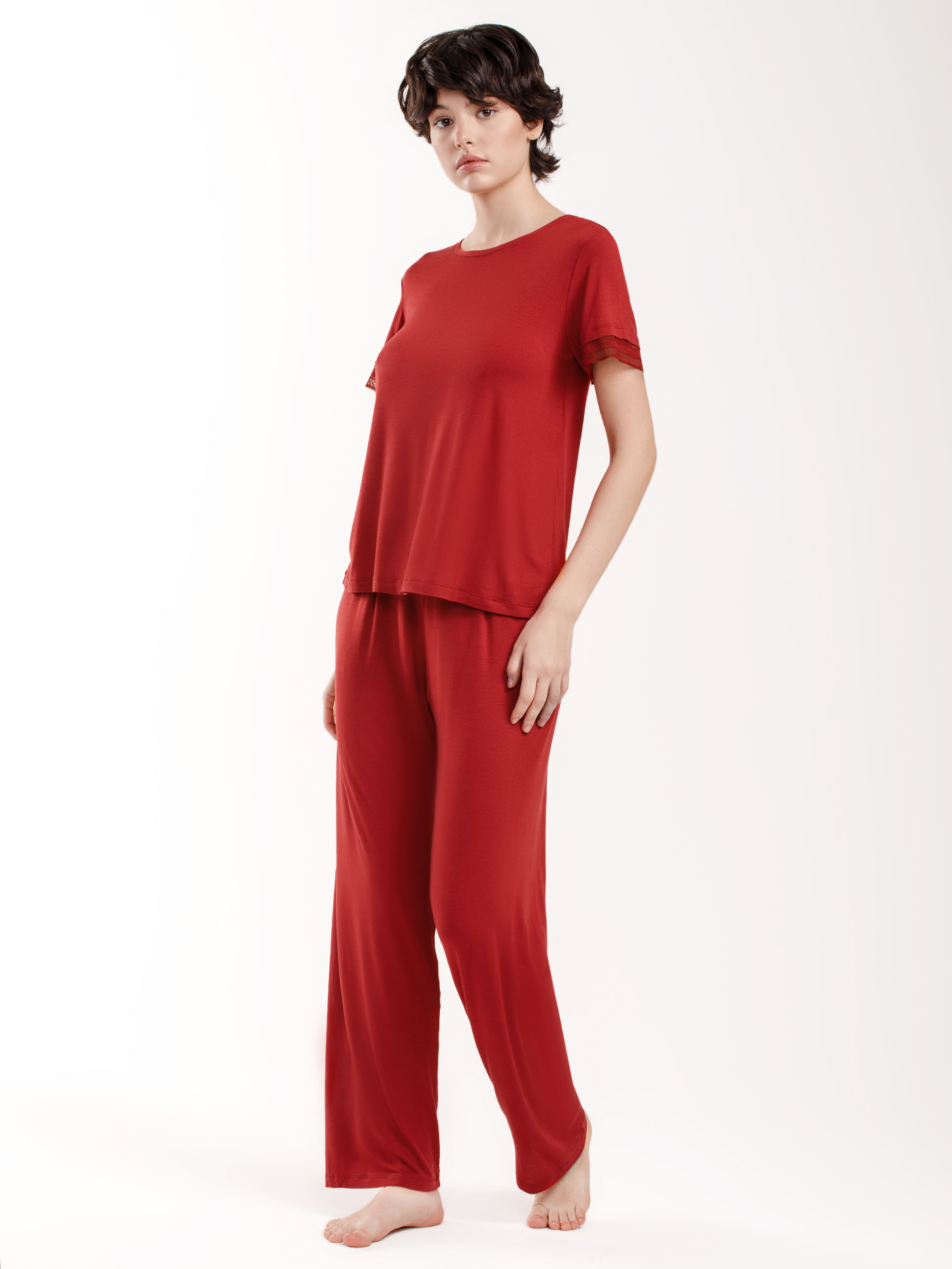 Футболка Бордовый 3017F3424 | фото 3