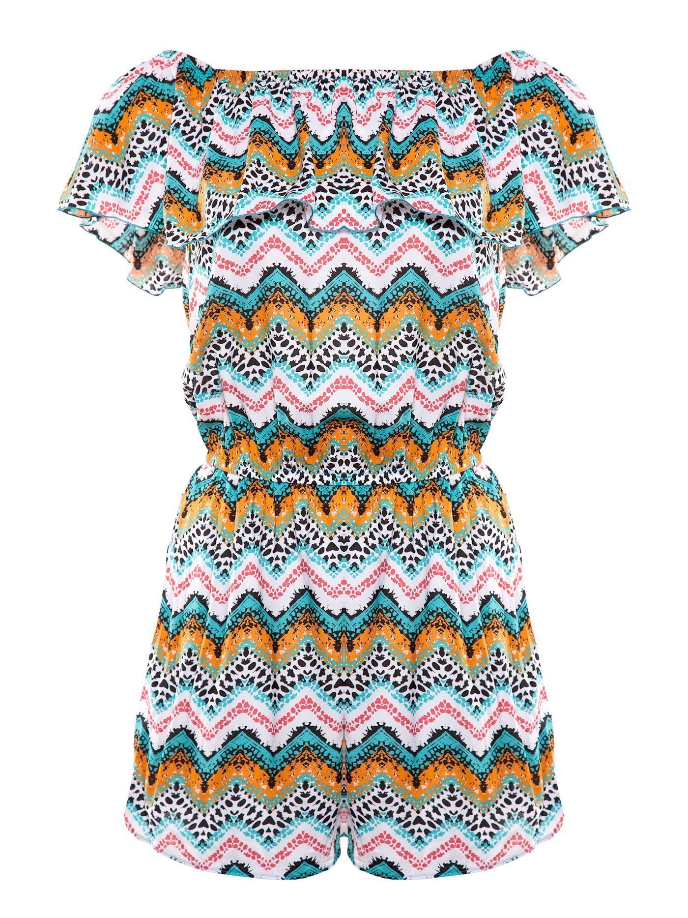 Комбинезон короткий Принт голубой 2288S4601 | фото 3