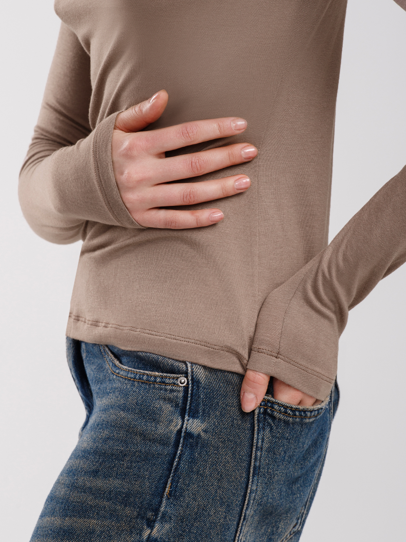 Водолазка Коричневый 2989F3423 | фото 4