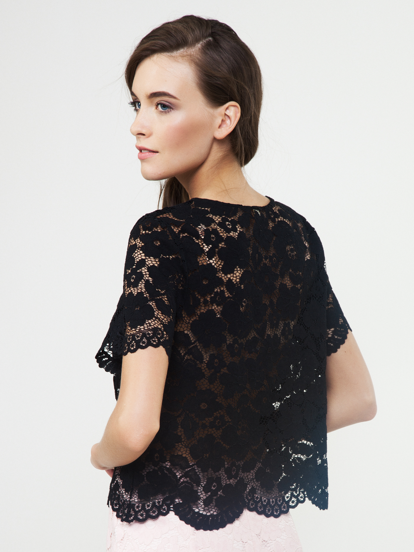 Топ Черный с розовым 2396F4203 | фото 2