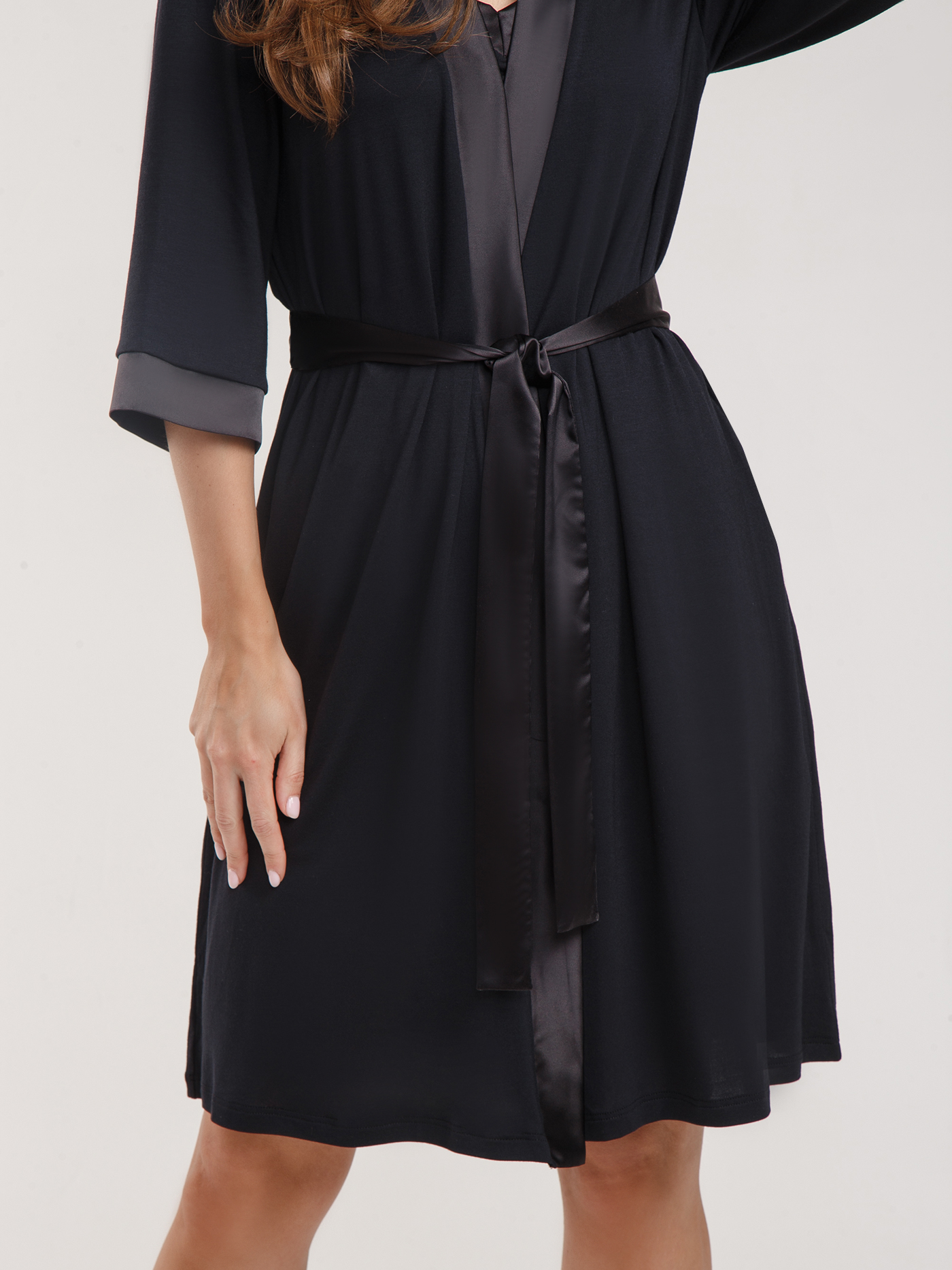 Халат Черный 2828F3504 | фото 3