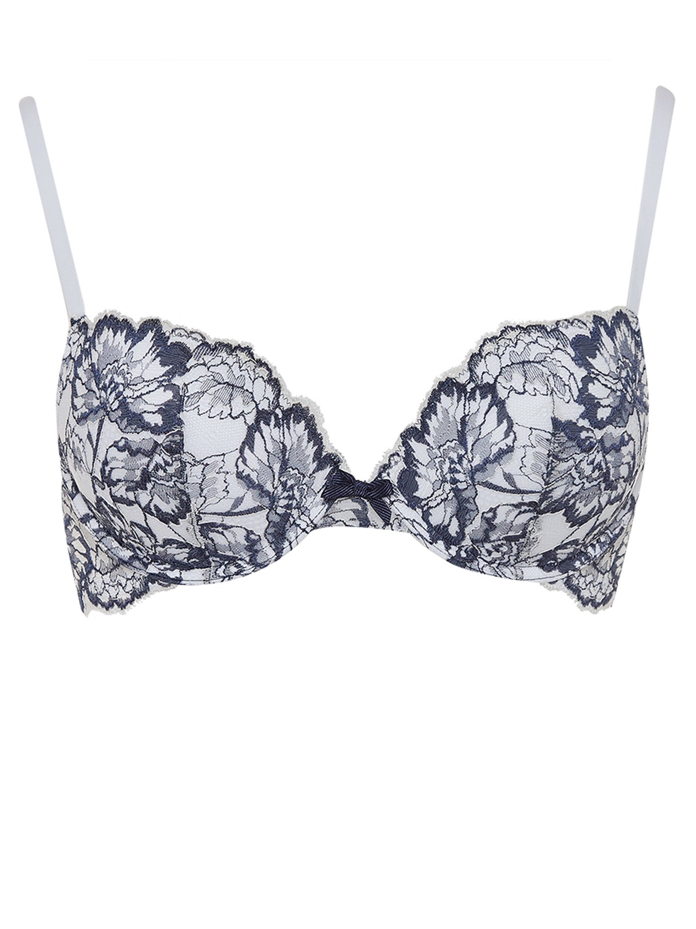 Бюстгальтер t-shirt Белый с синим BU3702PB | фото 3