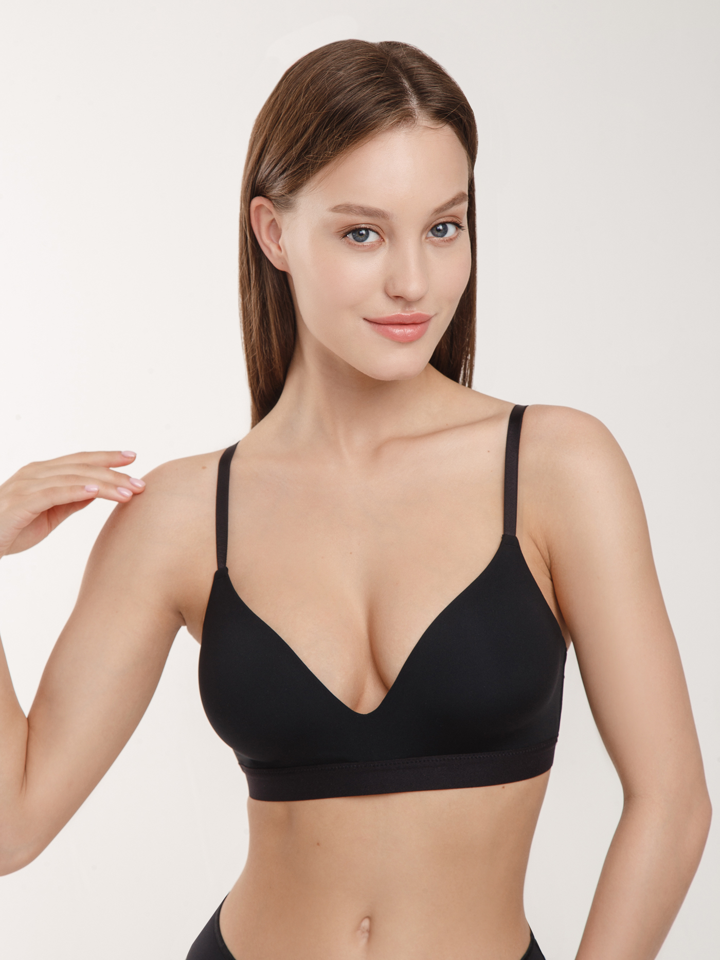 Бюстгальтер треугольник t-shirt Черный 2613F1470 | фото 3